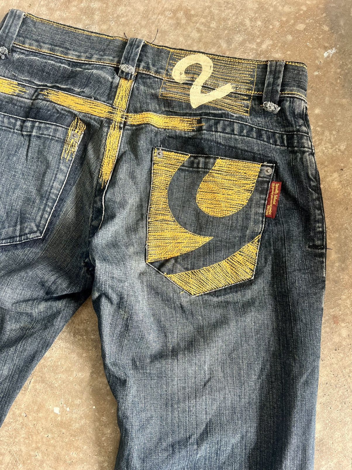 291295=Homme Vintage 291295 Homme Dyed Washed Flare Jeans Size US 34 / EU 50 - 19 Thumbnail