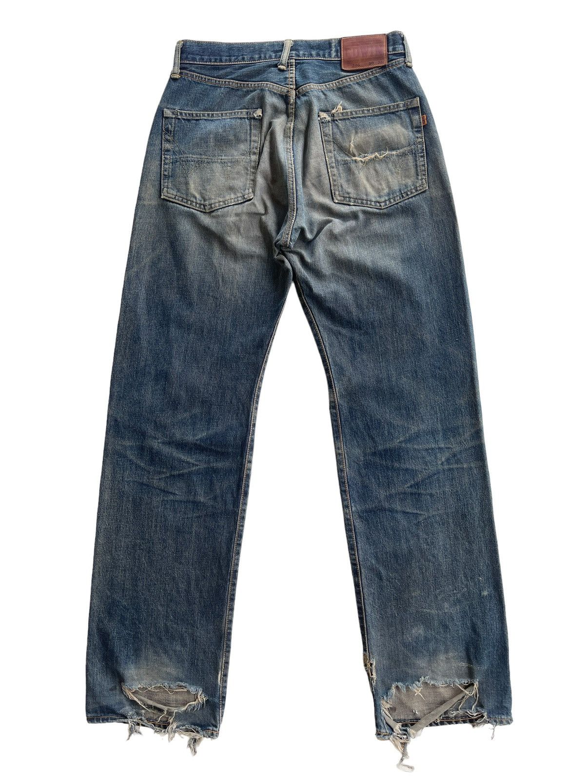 Edwin Vintage Edwin 505 Distressed Selvedge Mudd Jeans Size US 30 / EU 46 - 2 Thumbnail