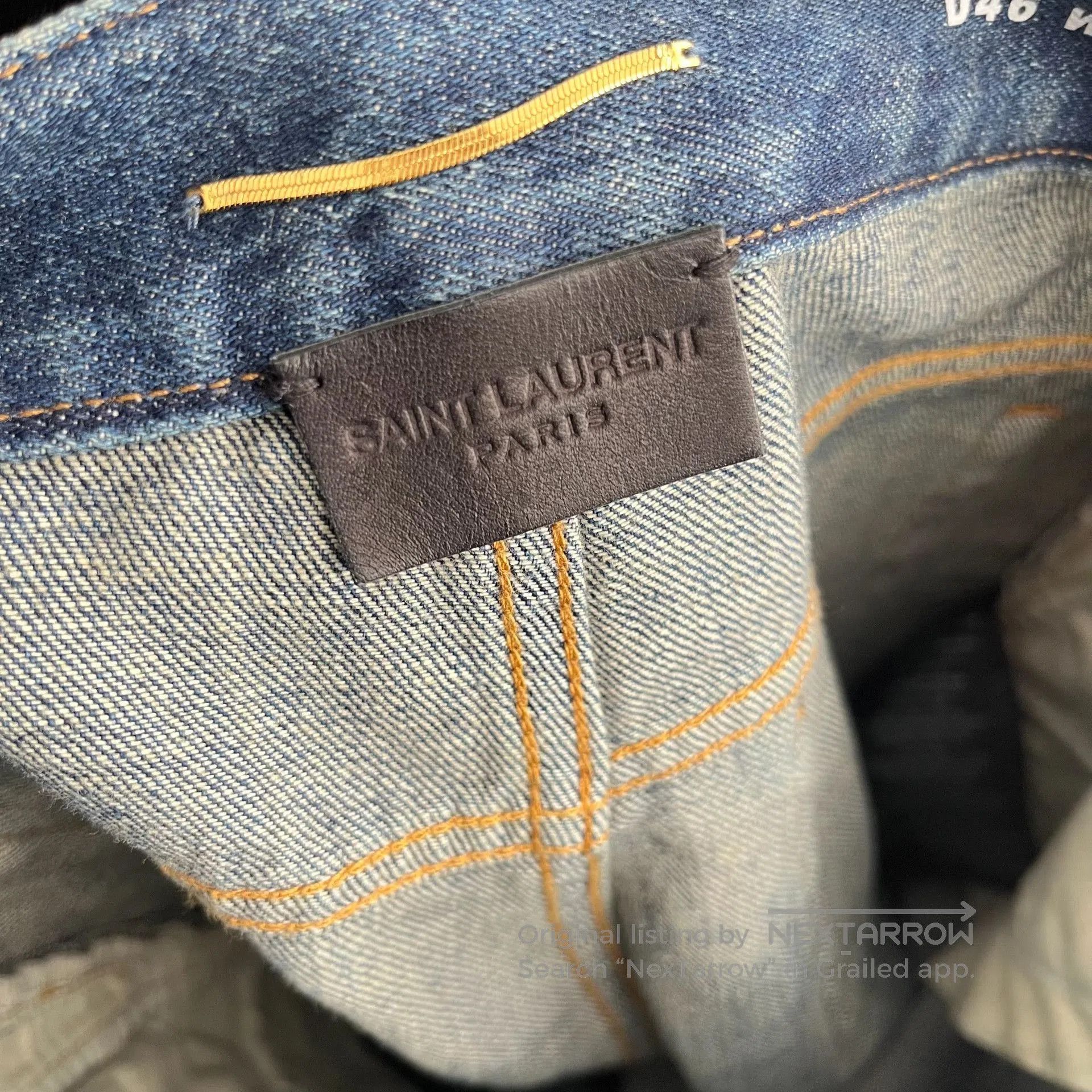 Saint Laurent Paris Pre-owned Saint Laurent Women's Blue Jeans. Size 25" / US 0 / IT 36 - 3 Thumbnail