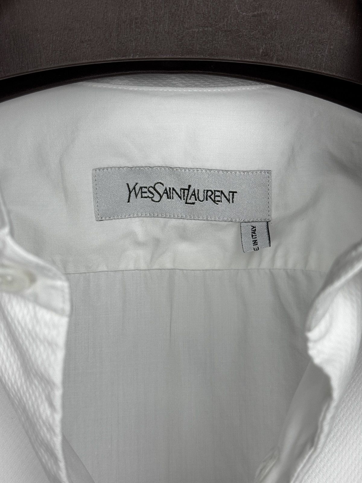Yves Saint Laurent Yves Saint Laurent 00s White Rare Tuxedo Dinner Shirt sz 40 Size 40R - 9 Thumbnail