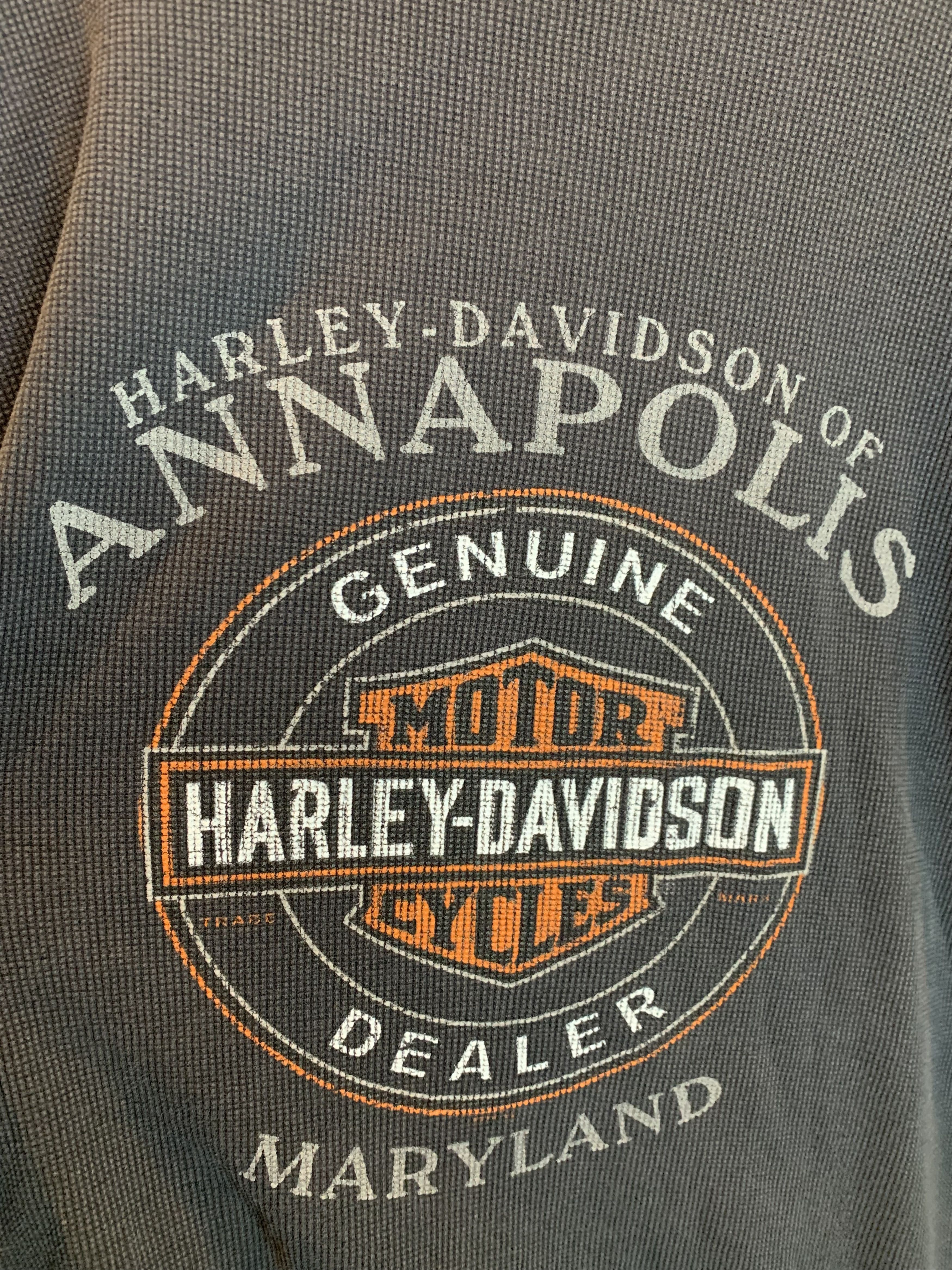 Harley Davidson RARE* Vintage 90’s Harley Davidson Biker Faded Thermal Shirt Size US L / EU 52-54 / 3 - 4 Thumbnail