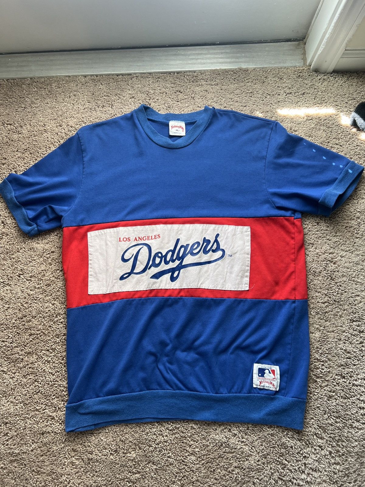 Nutmeg Vintage Nutmeg Mills Dodgers Tee Size US L / EU 52-54 / 3 - 1 Thumbnail