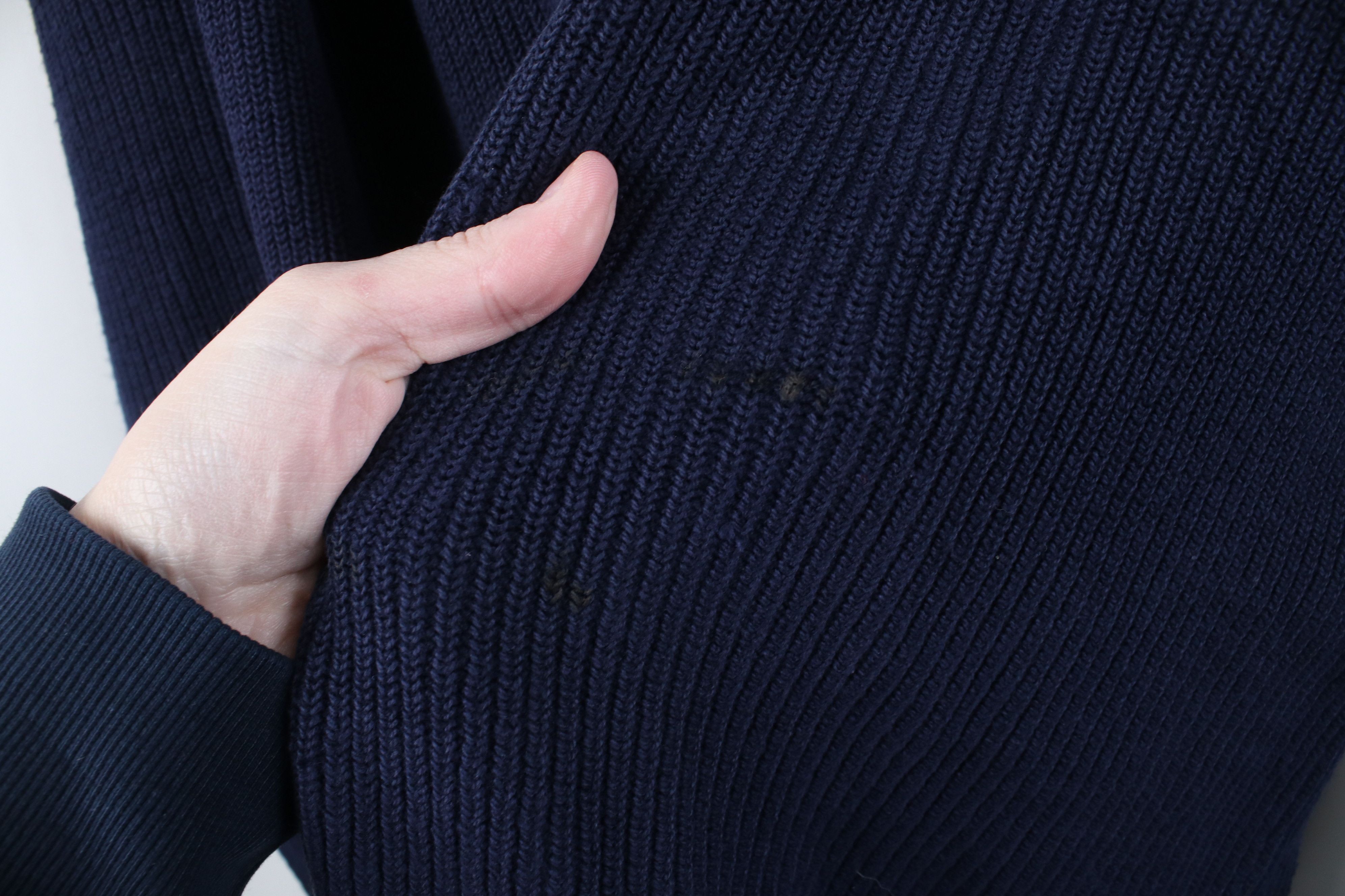 Lands' End Vintage 90s Lands End Cotton Ribbed Knit Henley Sweater USA Size US L / EU 52-54 / 3 - 5 Thumbnail