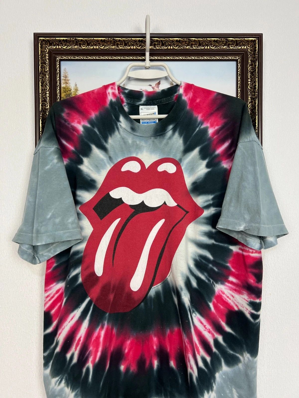 Vintage Vintage 90's The Rolling Stones Voodoo Lounge Tye Dye Shirt Size US XL / EU 56 / 4 - 2 Thumbnail