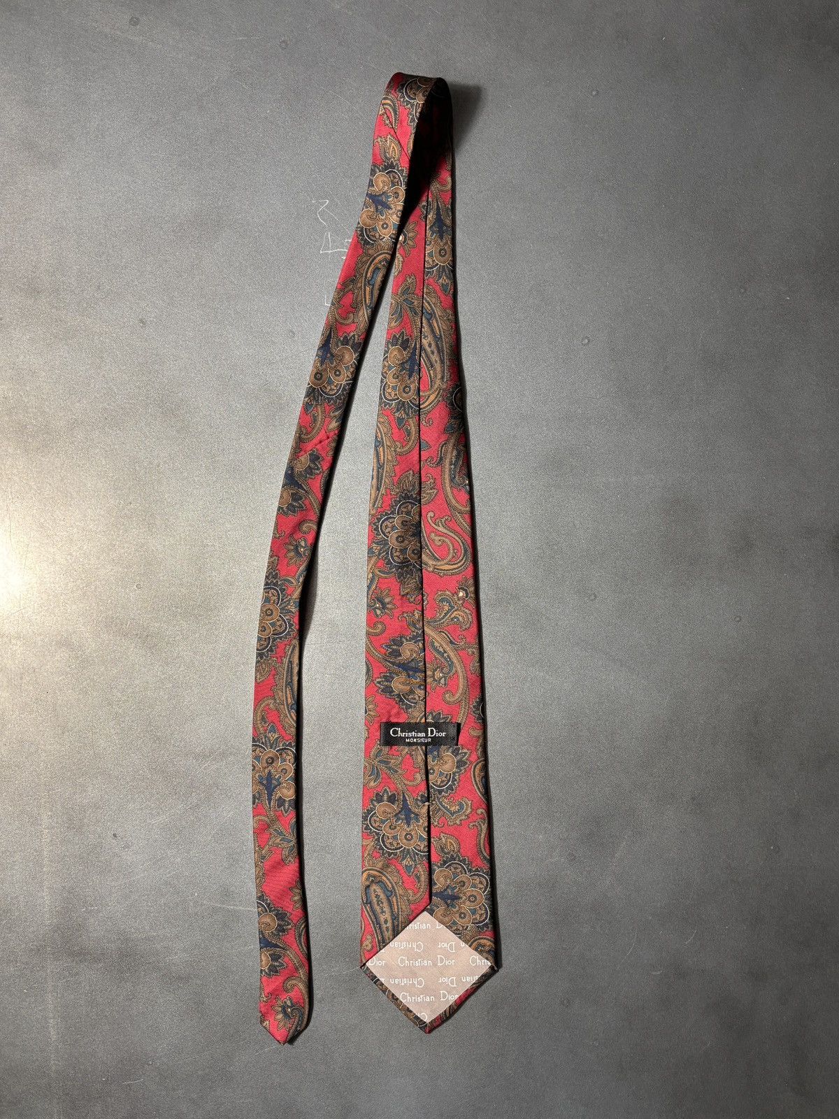 Christian Dior Monsieur Vintage Christian Dior Tie 1990s Silk Necktie Paisley USA Size ONE SIZE - 10 Thumbnail
