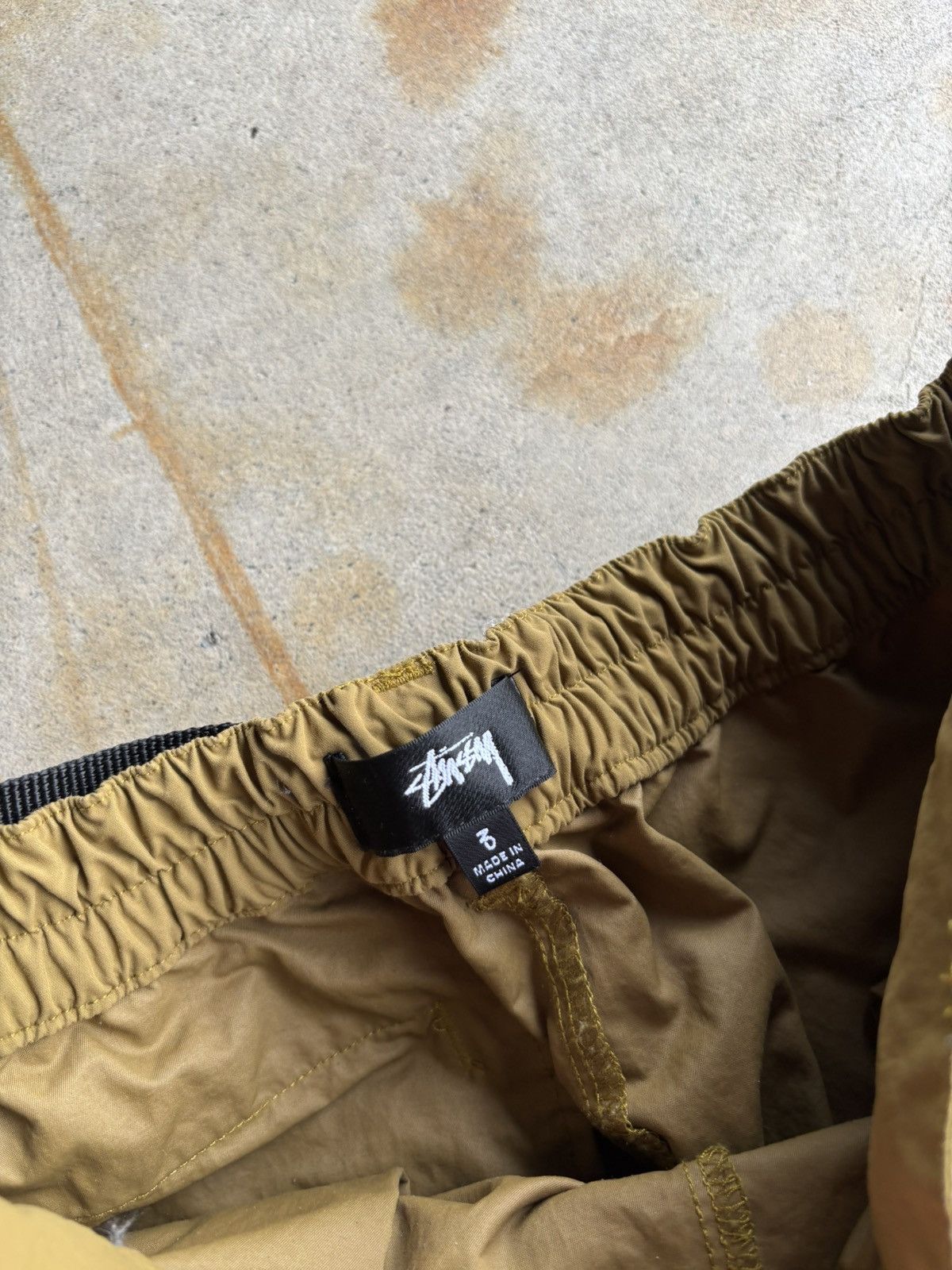 Stussy × Vintage Crazy Stussy Beige Nylon Wide Leg Streetwear Track Pants Size US 30 / EU 46 - 5 Thumbnail