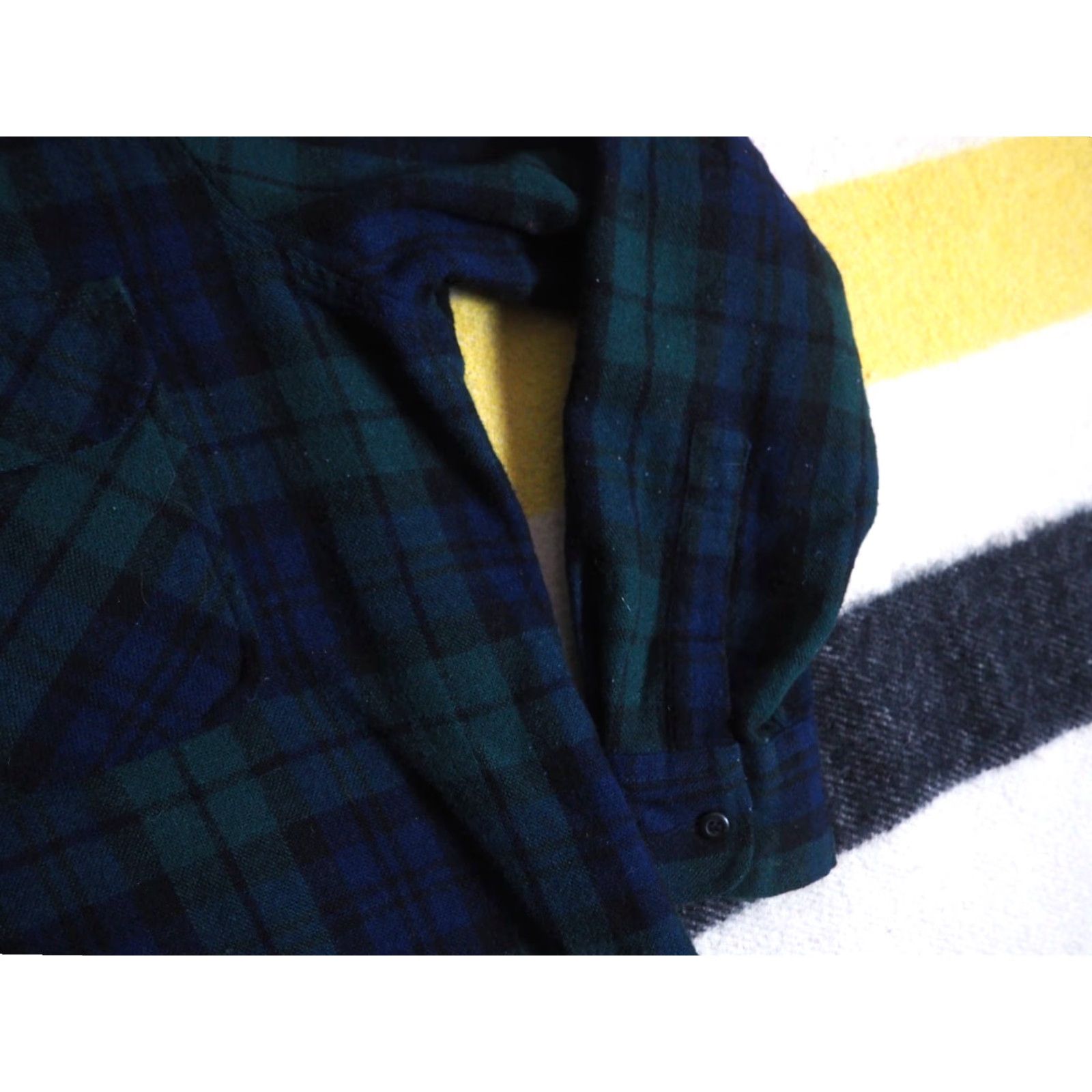 Sears VINTAGE Sears Roebucks Blackwatch Plaid Wool Blend Pocket Button Shirt Mens L Size US L / EU 52-54 / 3 - 6 Thumbnail