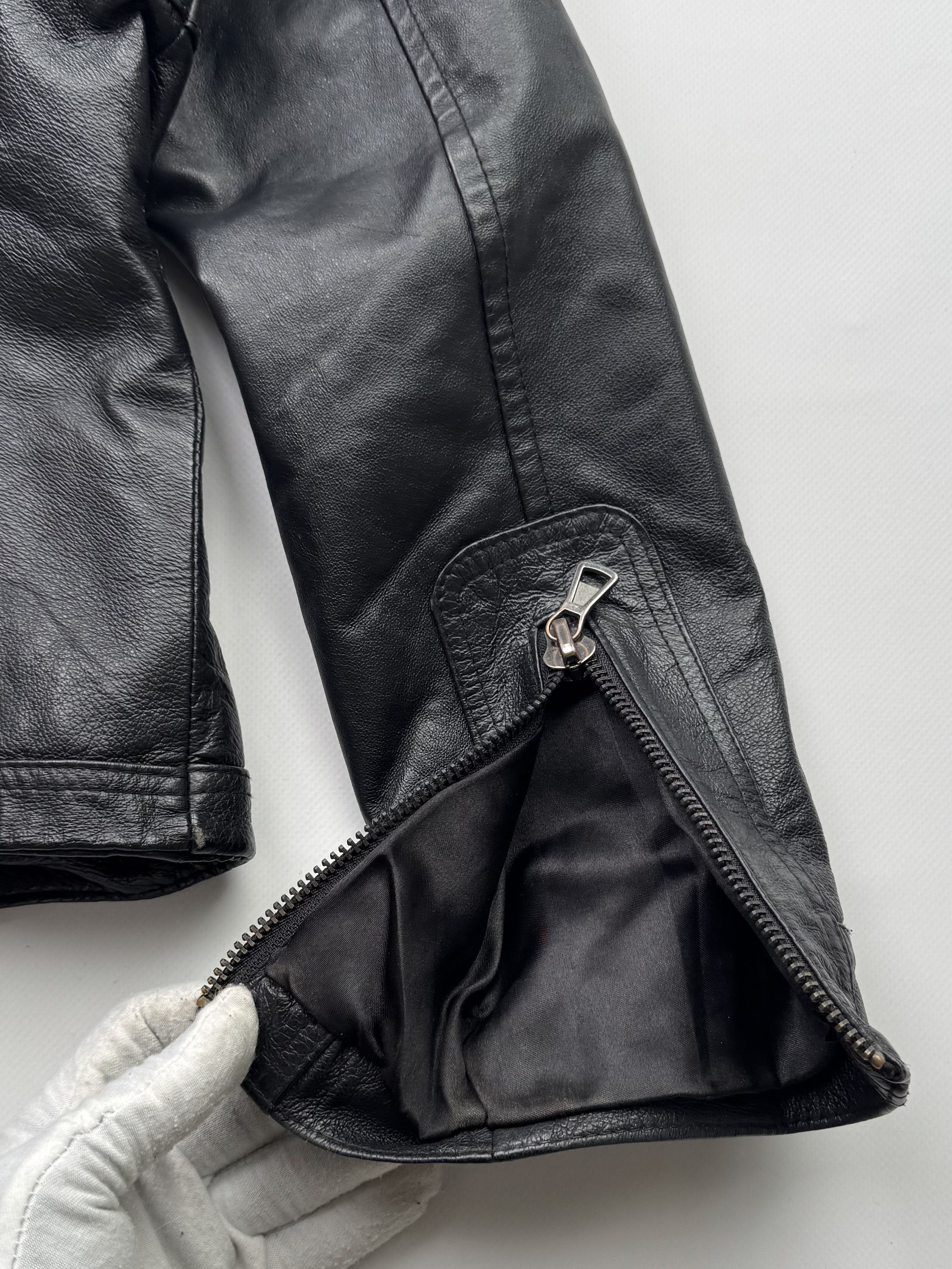 Japanese Brand Vintage Cropped Leather Jacket B732(V249)E2 Size M / US 6-8 / IT 42-44 - 11 Thumbnail