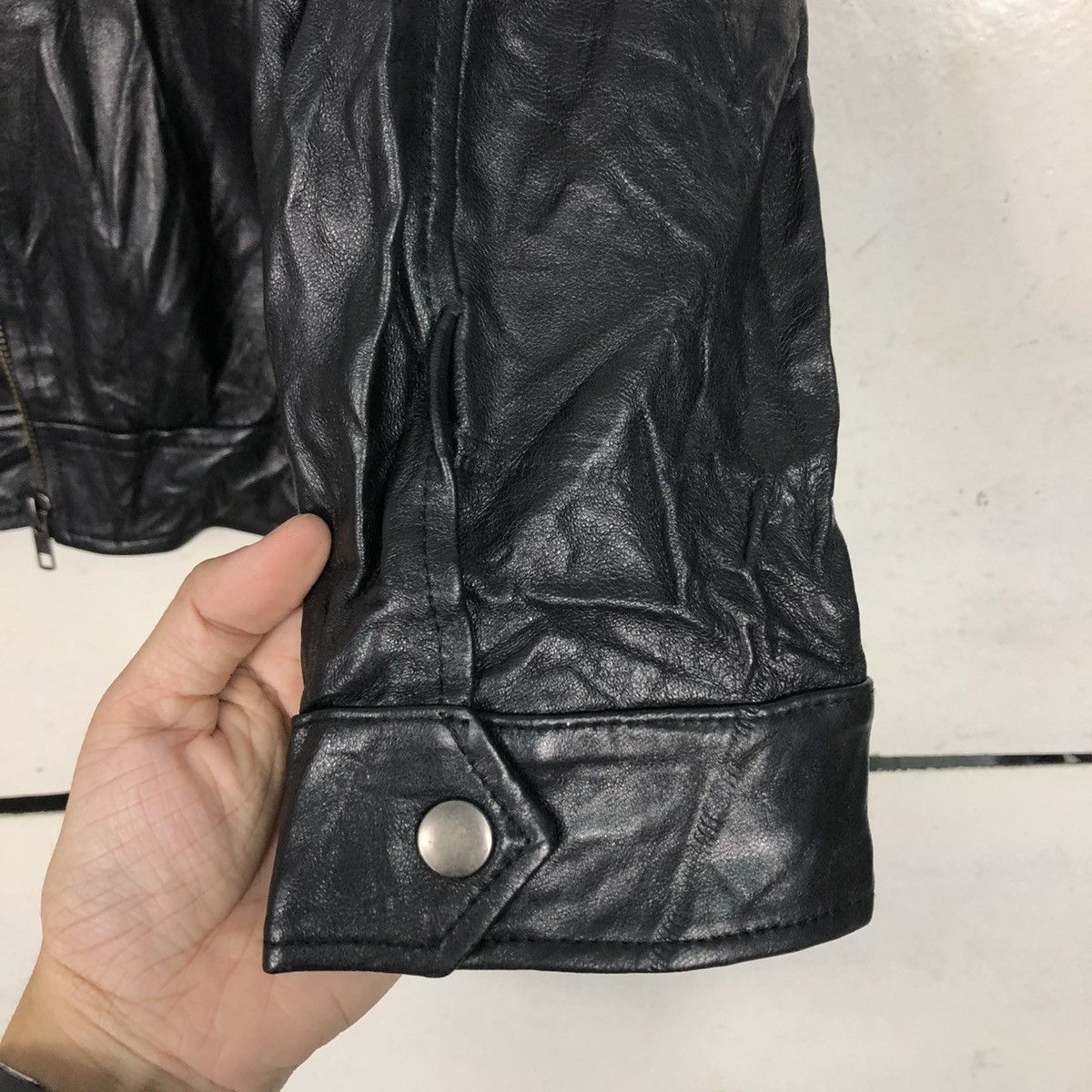 Japanese Brand 🔥VINTAGE UNBRANDED SOFT LEATHER JACKET RACER ISSEY MIYAKE Size US S / EU 44-46 / 1 - 17 Thumbnail