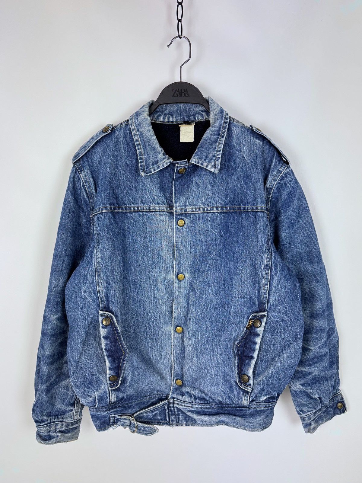 Lee 80’s Vintage Lee Roper Washed Denim Sherpa Jacket Size US L / EU 52-54 / 3 - 5 Thumbnail