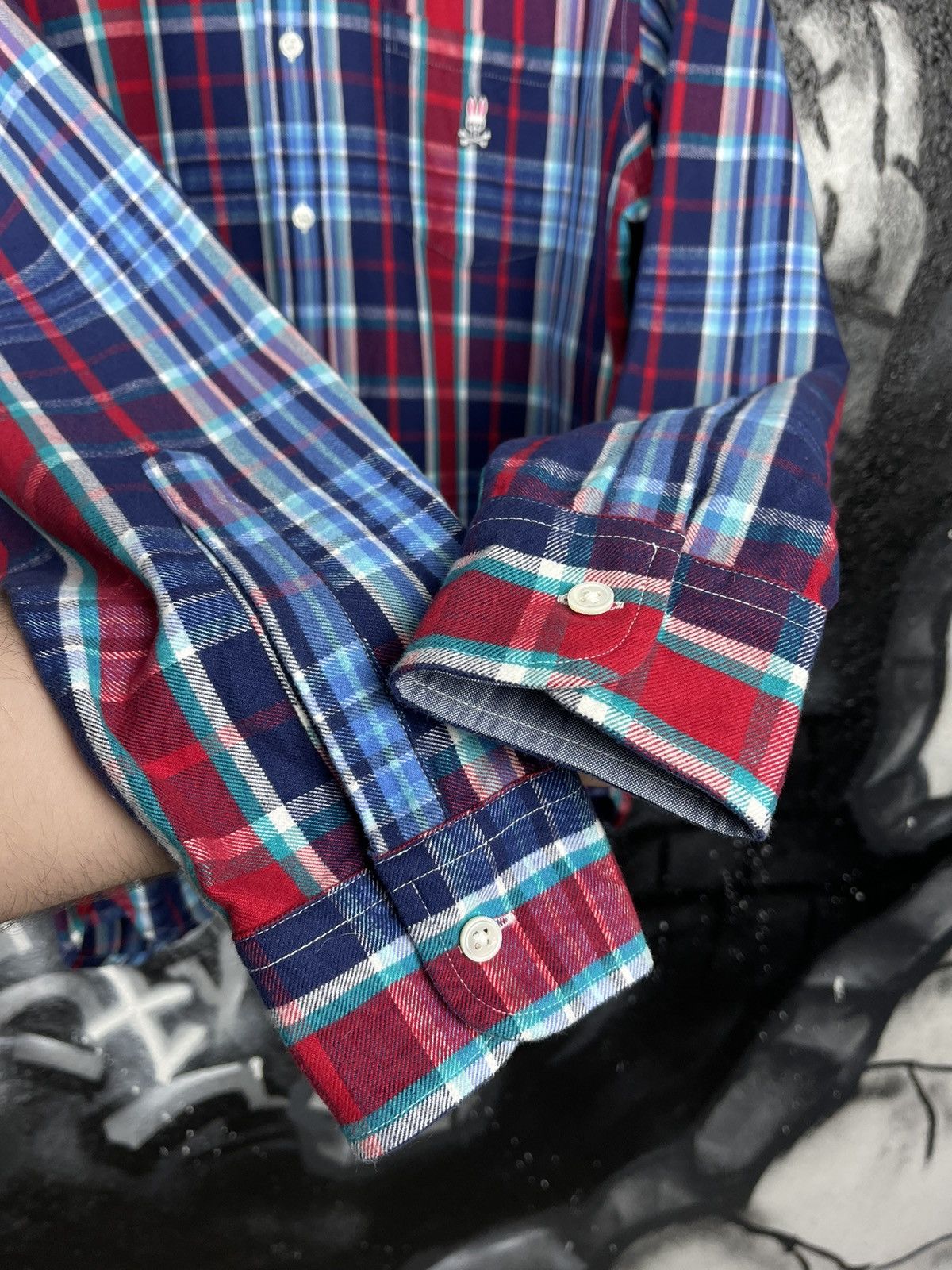 Psycho Bunny Psycho Bunny Single Needle Flannel Long Sleeve Shirt Men’s L Size US L / EU 52-54 / 3 - 8 Thumbnail