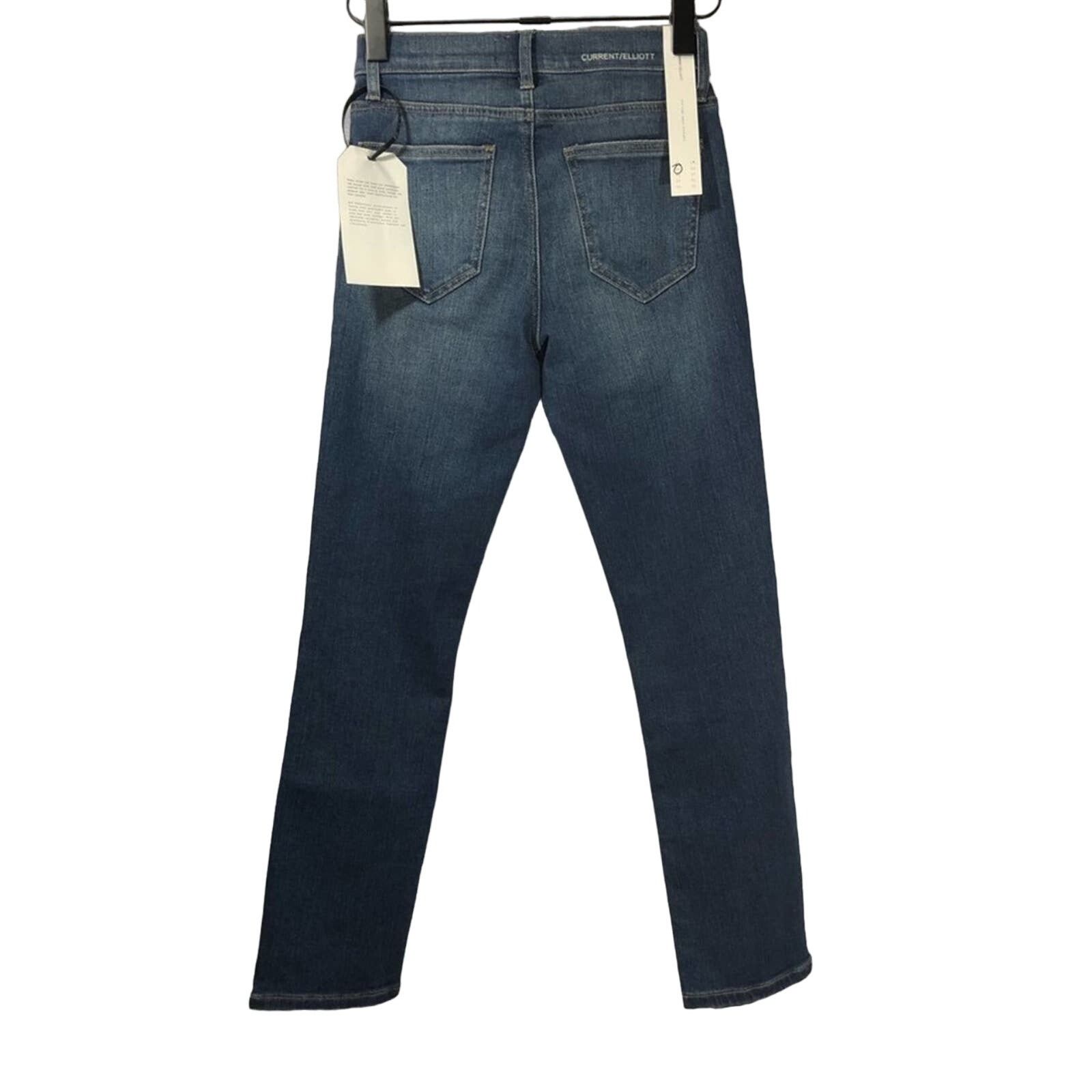 Current/Elliot Current/Elliott High Rise Straight Leg Ripped Ankle Jeans 24 Size 24" / US 00 / IT 34 - 3 Thumbnail