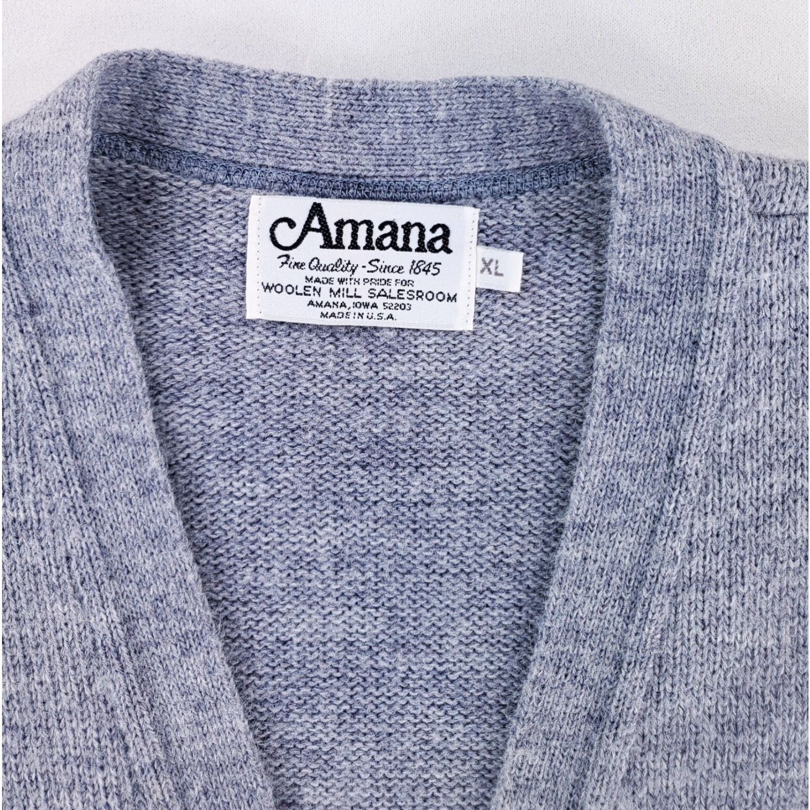Vintage VINTAGE Amana Woolen Mill Cardigan Sweater Vest Wool Gray Made USA Mens XL Size US XL / EU 56 / 4 - 2 Thumbnail