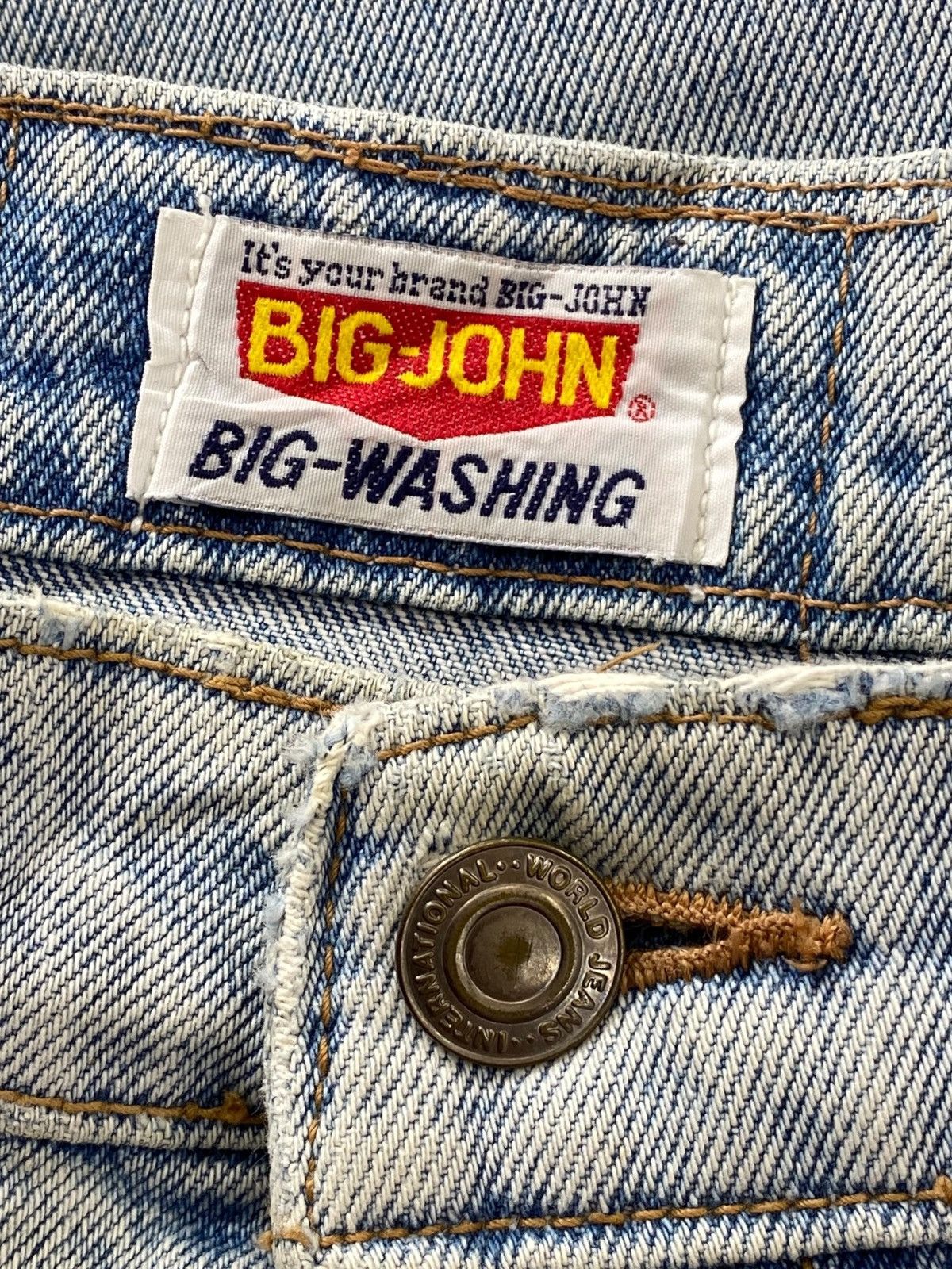 Big John Big John Acid Light Wash Style Baggy Jeans Size US 31 - 10 Thumbnail