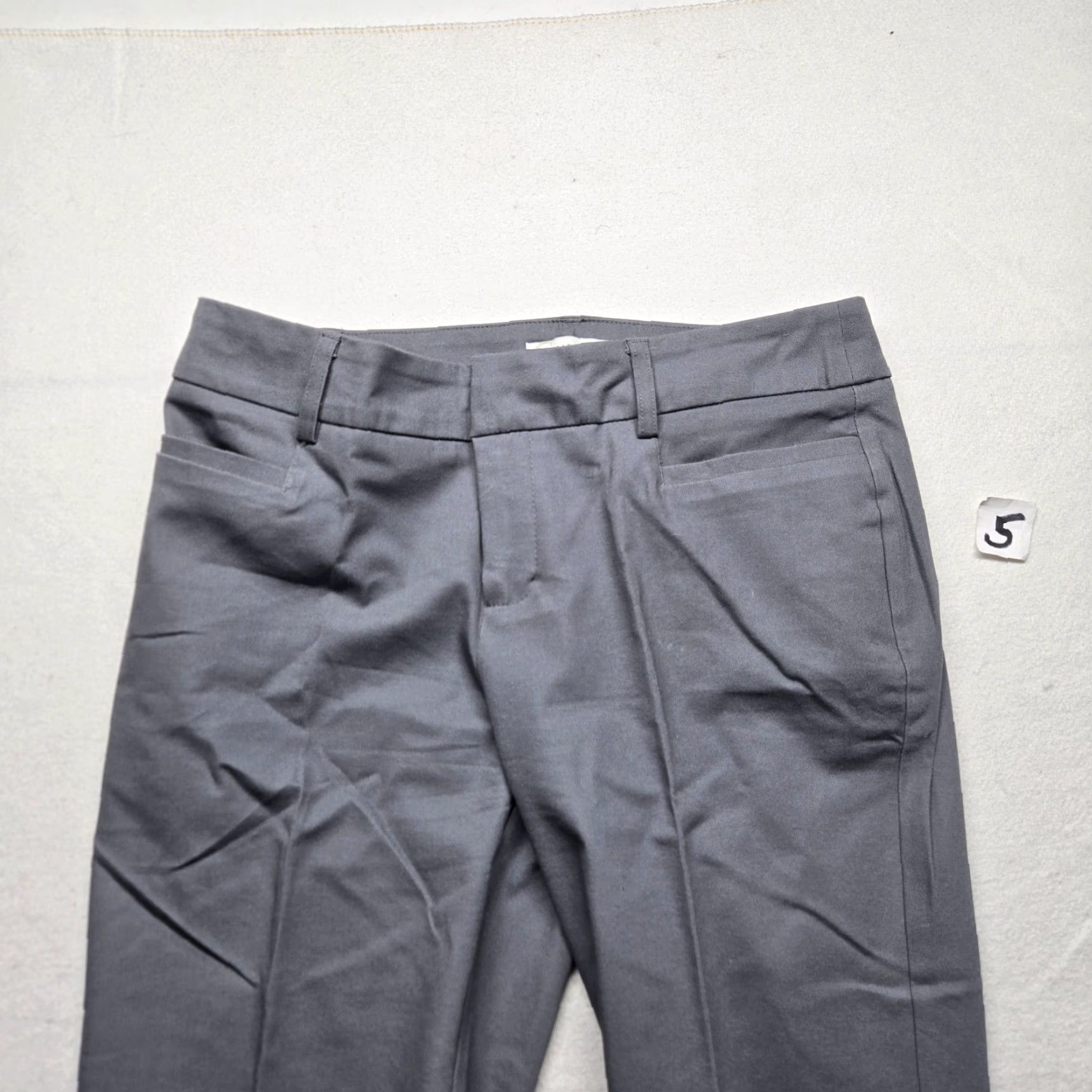 Vintage Cato Pants Solid Gray Knit Polyester Pull On Career Ankle Straight 80s 90s Preppy Women Regular Size 32 Adult Womens Grow? Size 38" / US 16 / IT 52 - 2 Thumbnail