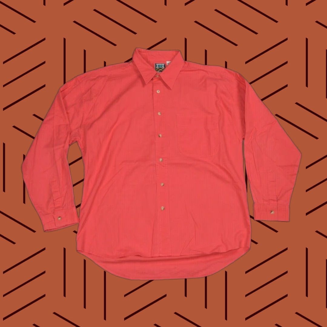 NEXT VINTAGE NEXT X IT 90s PINK BUTTON-UP SHIRT MENS LARGE COTTON LONG SLEEVE HIP HOP Size US L / EU 52-54 / 3 - 1 Thumbnail