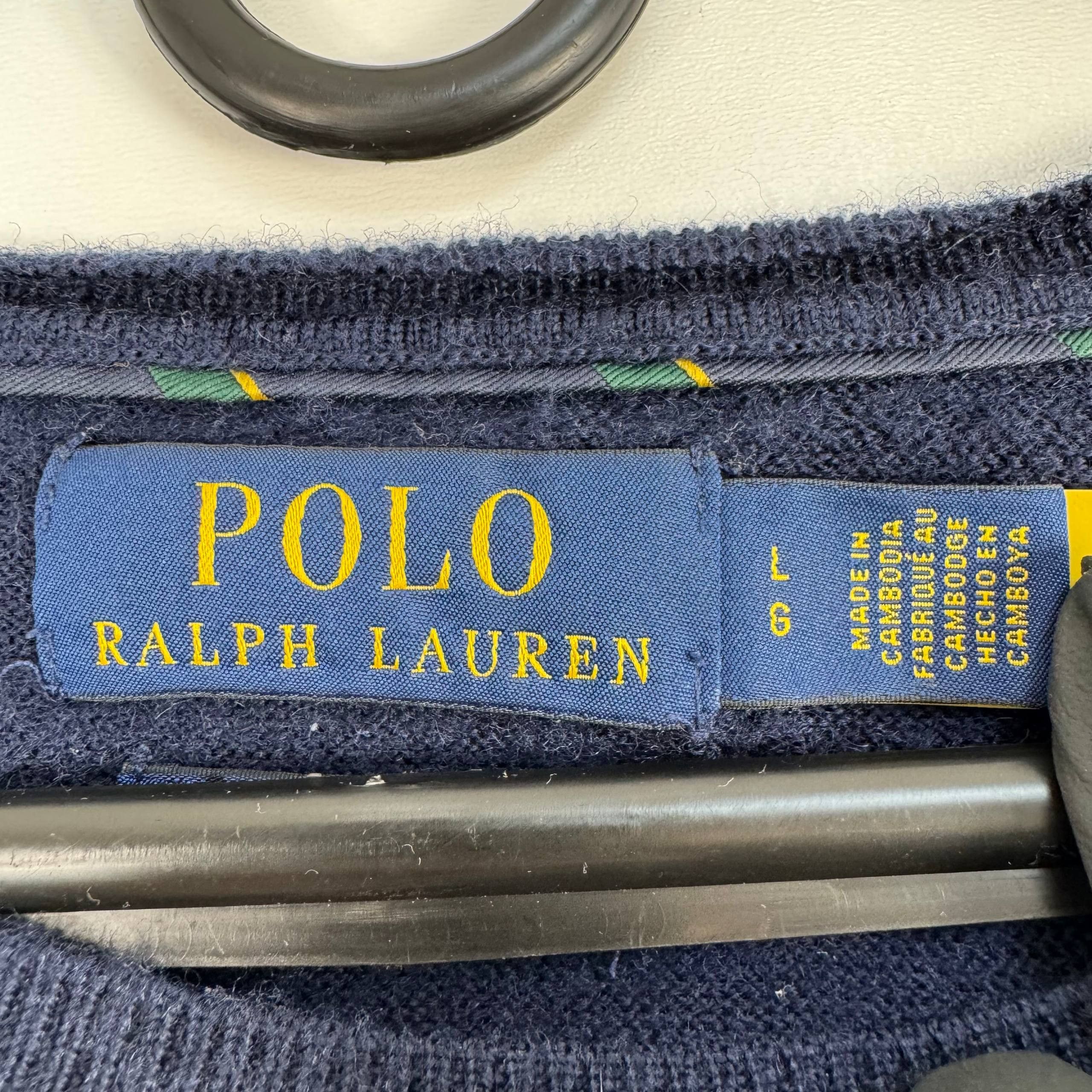 Polo Ralph Lauren Polo Ralph Lauren Knit Sweater Navy Mens Size L Size US L / EU 52-54 / 3 - 3 Thumbnail