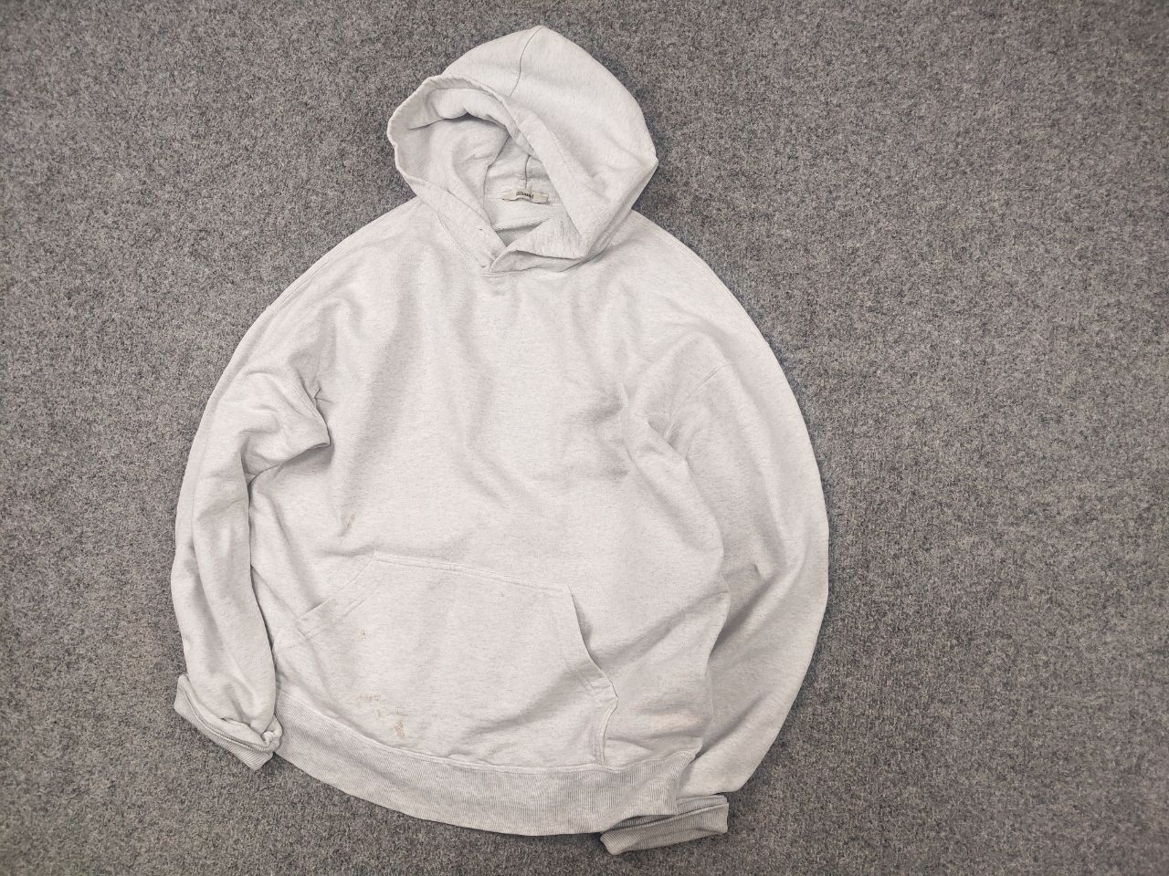 JJJJound JJJJound Design Oatmeal Oversized Gray Pullover Hoodie Logo Size US L / EU 52-54 / 3 - 3 Thumbnail