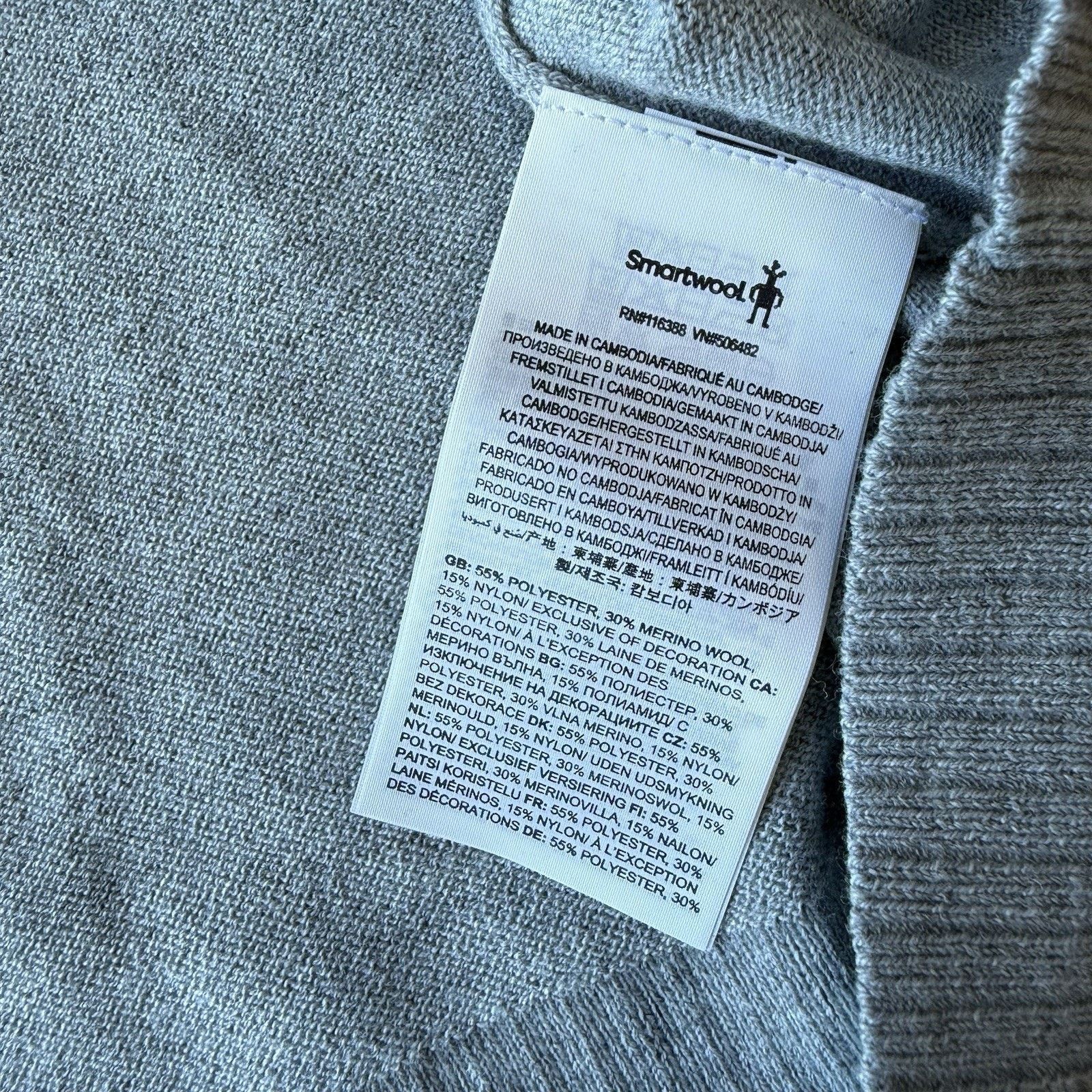 Smartwool Smartwool Sweater XL Gray Knit Polyester Wool Blend Size US XL / EU 56 / 4 - 6 Thumbnail