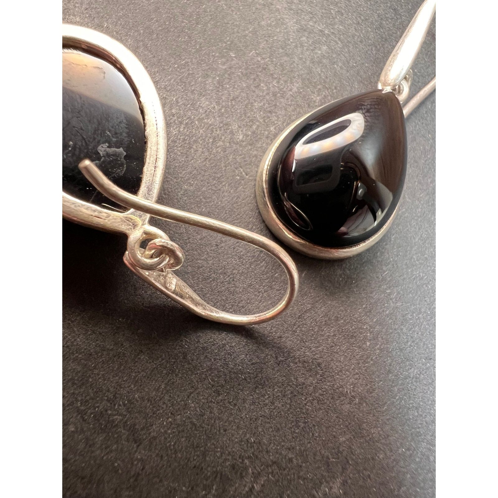 Other NEW Black Onyx sterling silver teardrop earrings 7.57 grams Size ONE SIZE - 3 Thumbnail
