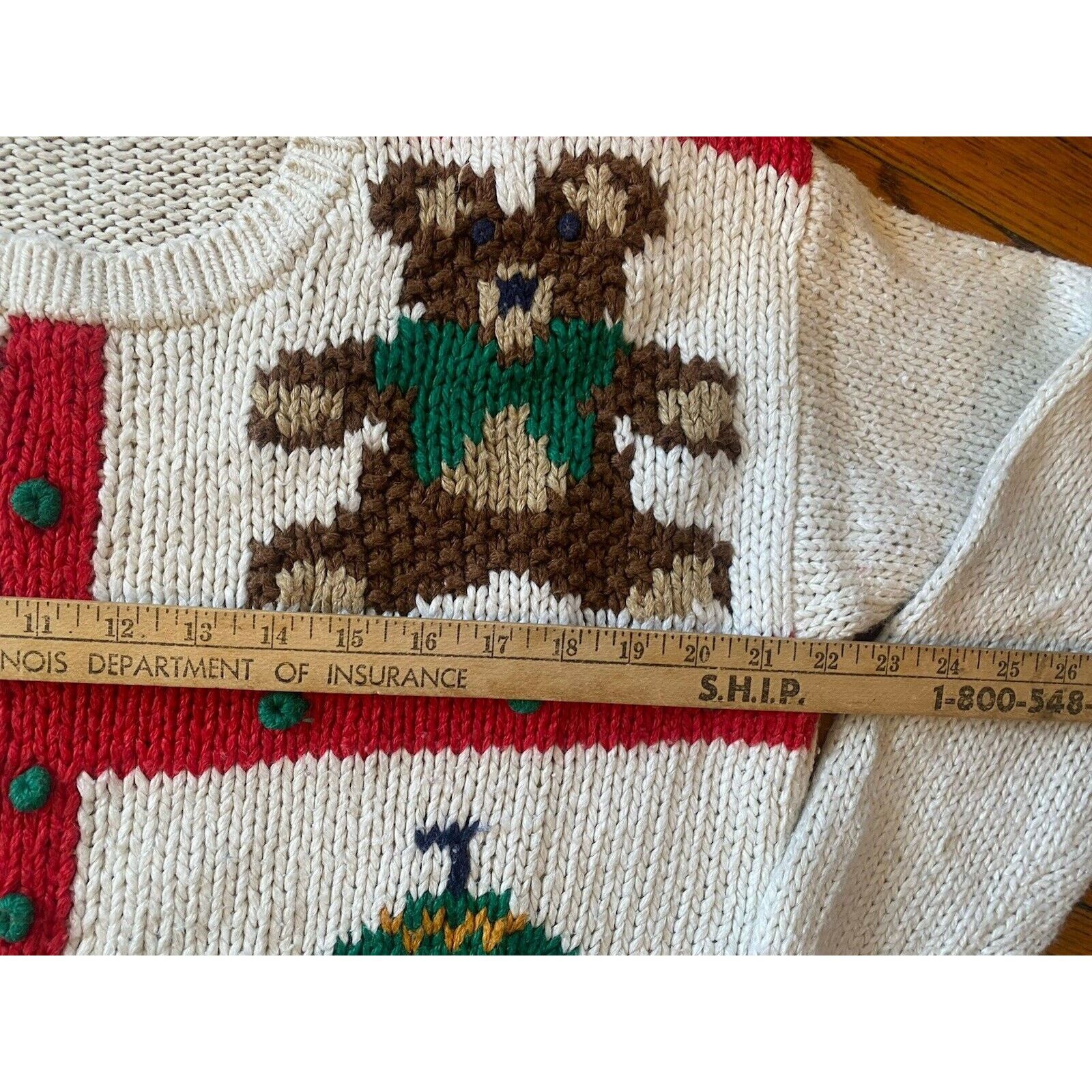 Other VTG Chunky Christmas Sweater Karen Scott Women’s LP Size L / US 10 / IT 46 - 6 Thumbnail