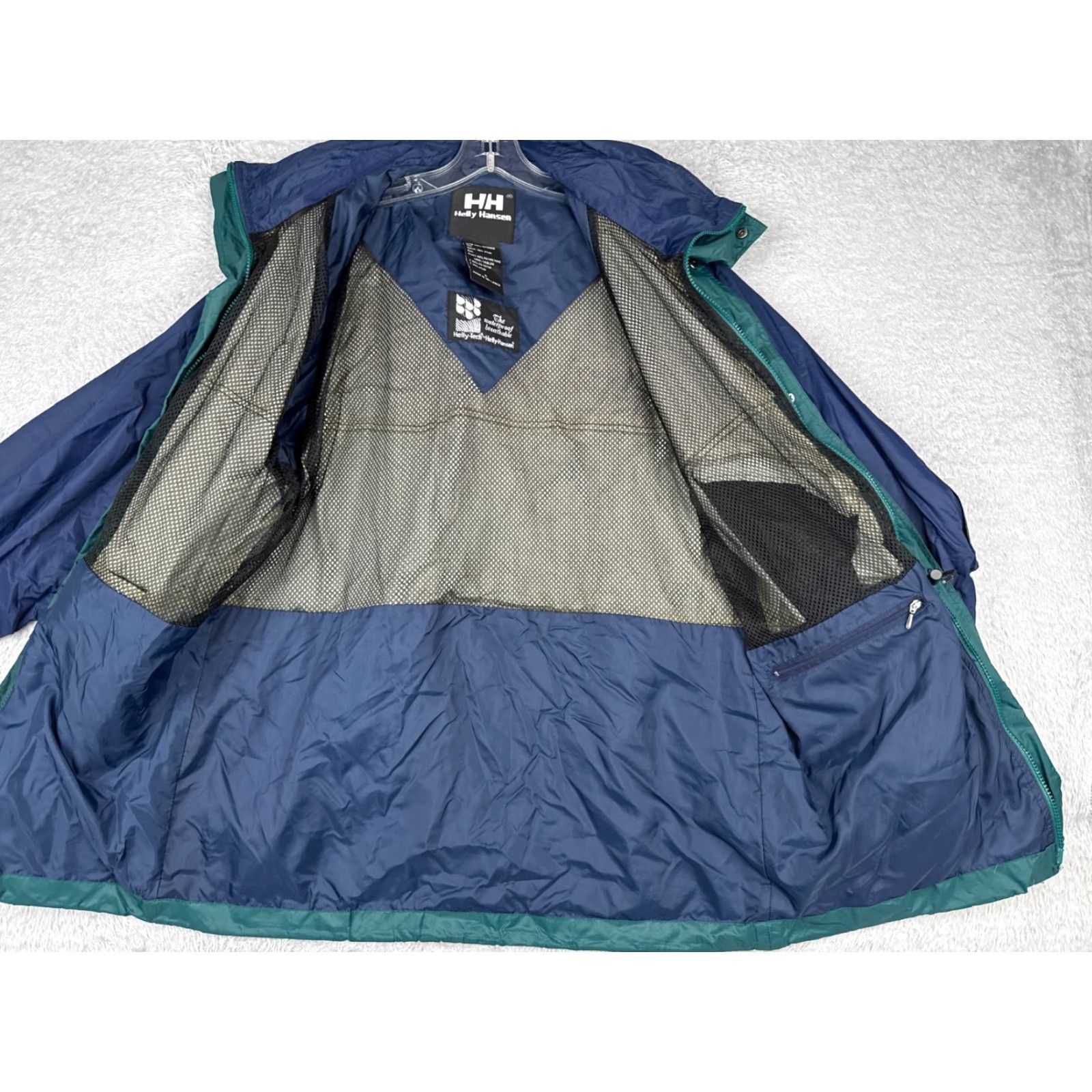 Helly Hansen Helly Hansen Jacket Womens Small Blue Green Waterproof Breathable Hood Rain Wind Full Zip Size S / US 4 / IT 40 - 2 Thumbnail