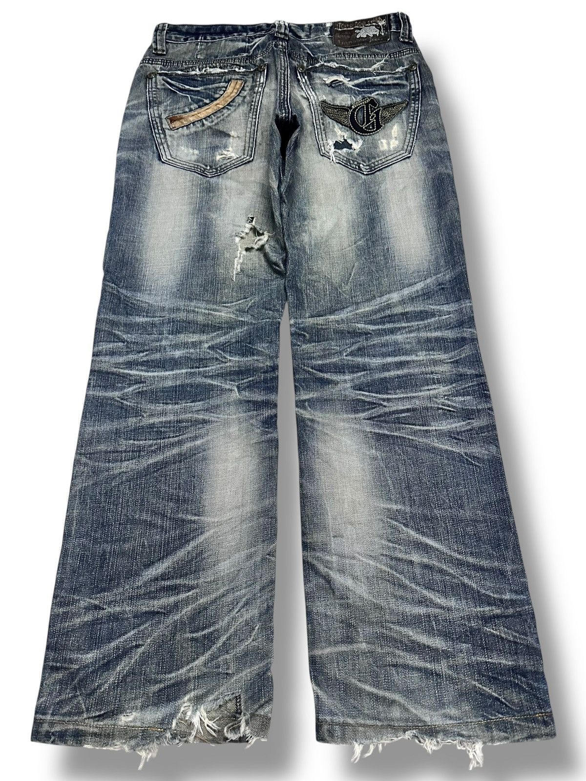 Japanese Brand Tokyo Boulevard Vintage Distressed Embroidered Baggy Faded Size US 32 / EU 48 - 2 Thumbnail