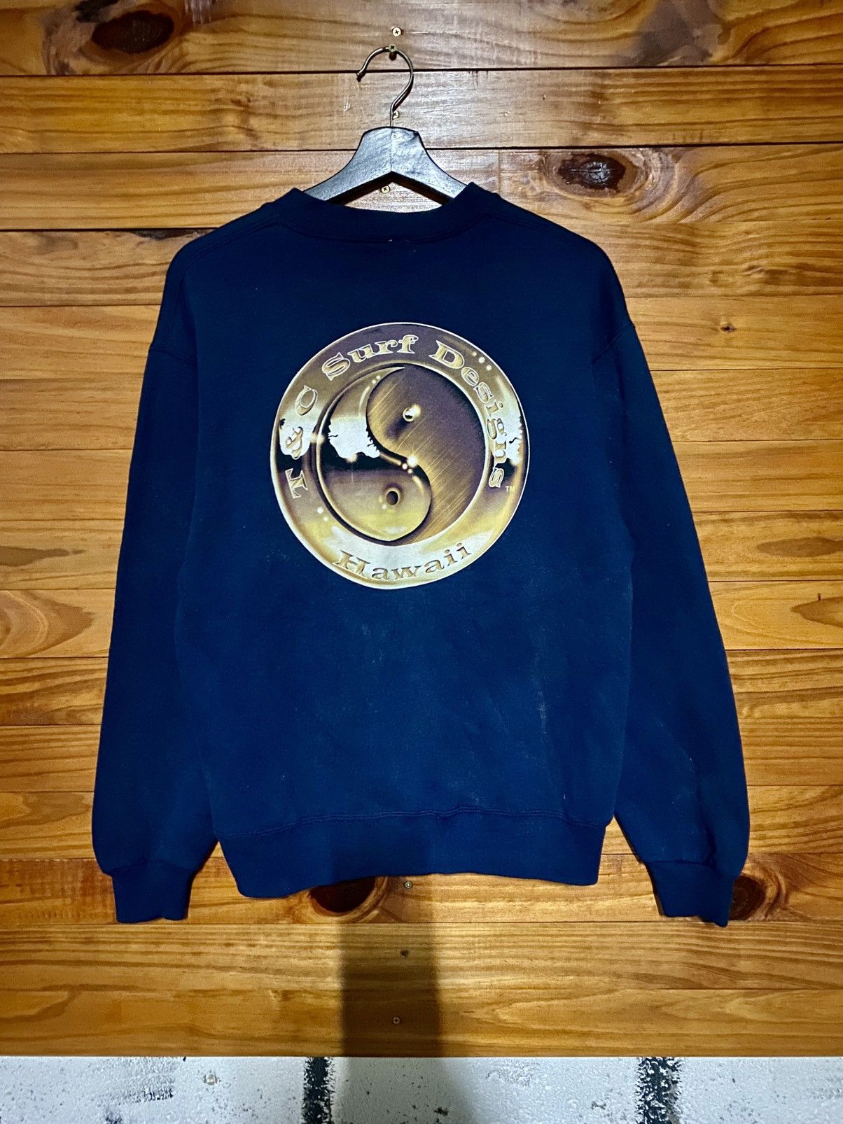 Vintage Vintage T&C Surf Designs Hawaii Sweatshirt – 1990s Navy Blue Size US M / EU 48-50 / 2 - 8 Thumbnail