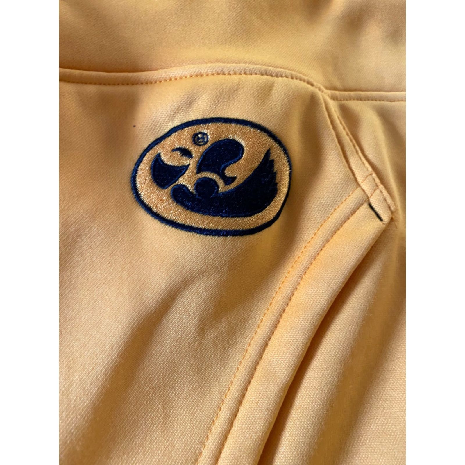 Champion VINTAGE Champion Iowa Hawkeyes Windbreaker Jacket Mens Size S Gold Zip Black Pullover Zipper Fashion Windbreaker Size US S / EU 44-46 / 1 - 4 Thumbnail