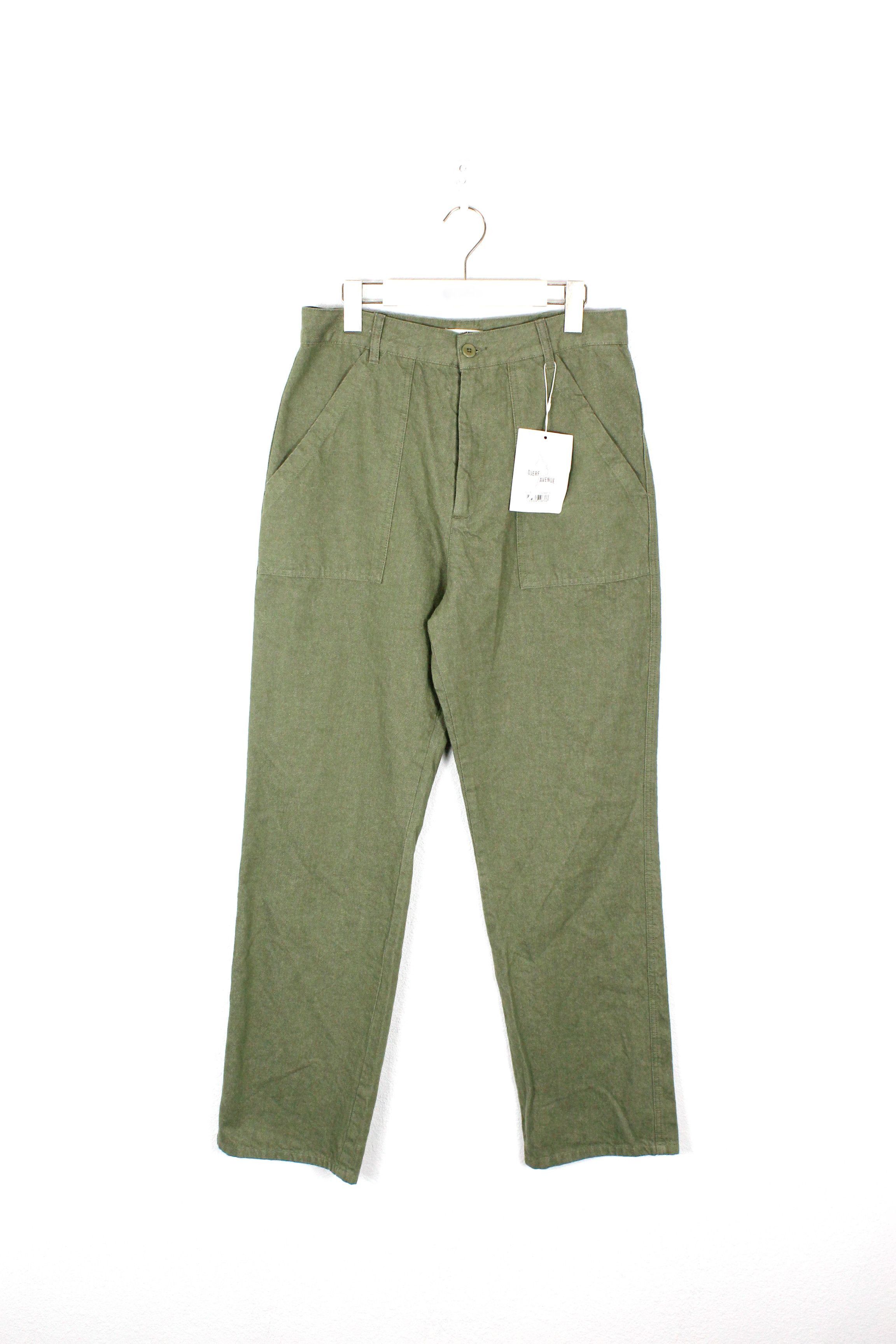 Other Djerf Avenue Go To Pants Green Military Army Trousers Size US 30 / EU 46 - 3 Thumbnail