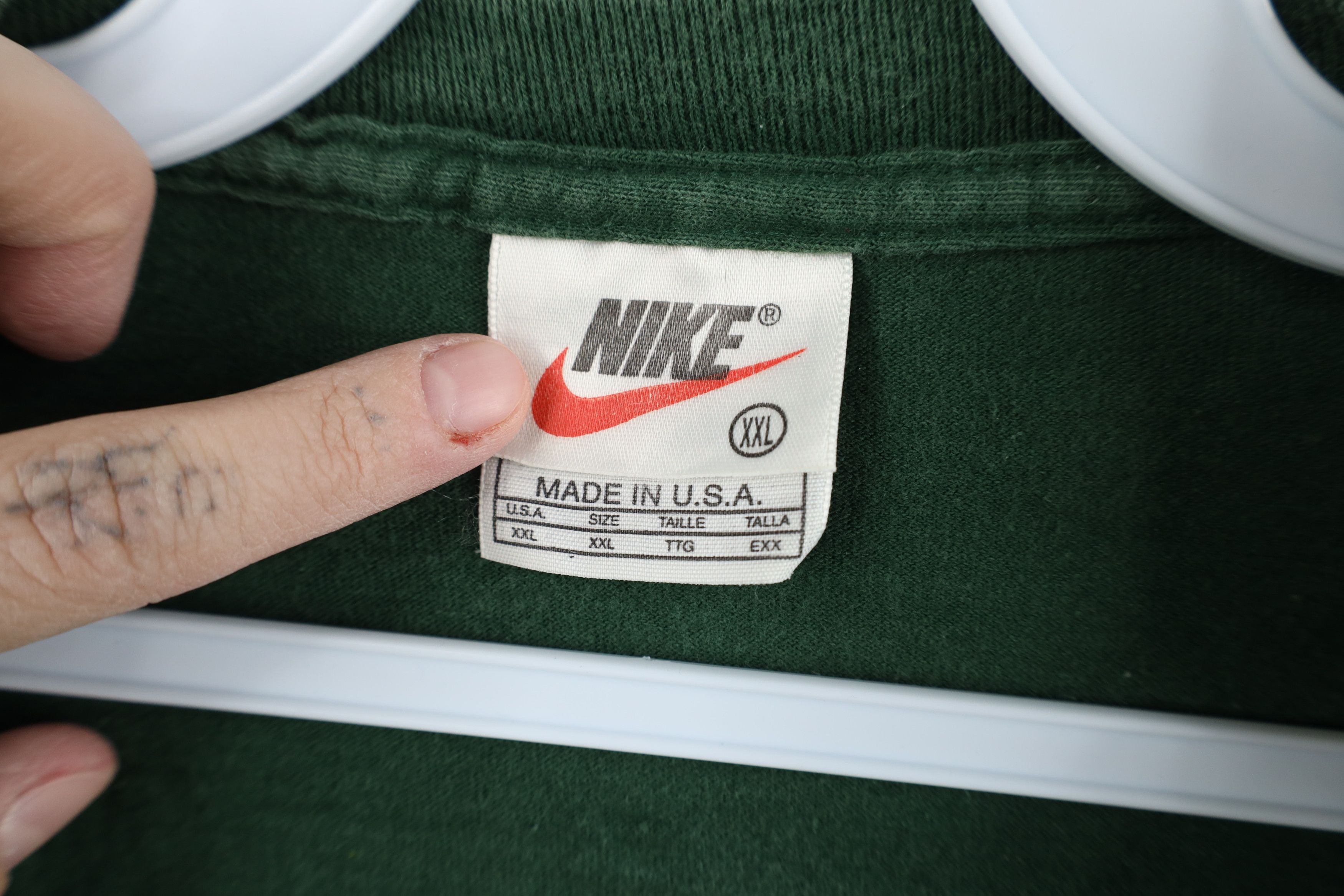 Nike Vintage 90s Nike Spell Travis Scott Big Swoosh T-Shirt USA Size US XXL / EU 58 / 5 - 8 Thumbnail