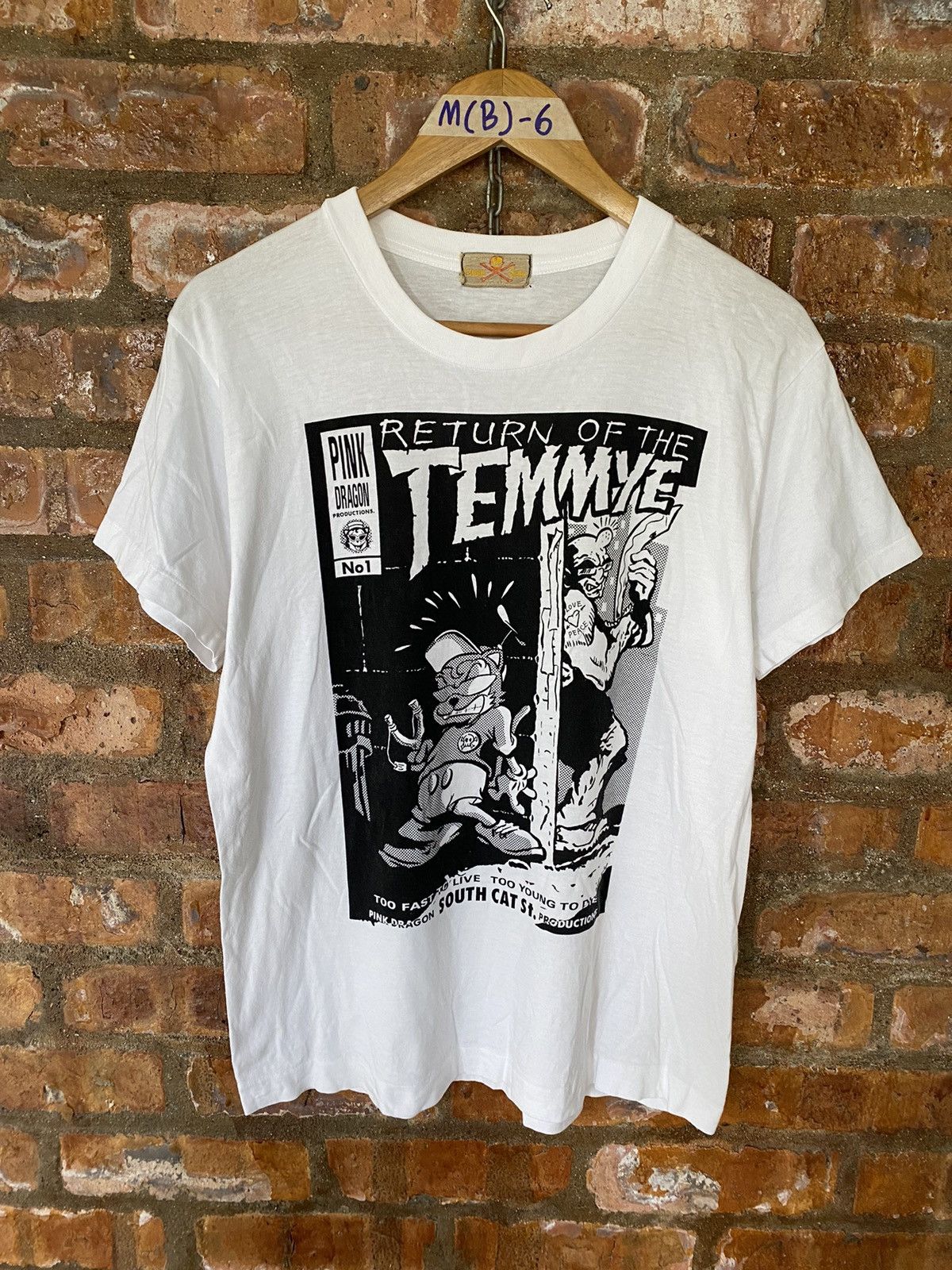 20471120 × Hiroshi Fujiwara × Japanese Brand 0G 1980s Cream Soda Pink Dragon 1st comic print tee Size US M / EU 48-50 / 2 - 2 Thumbnail