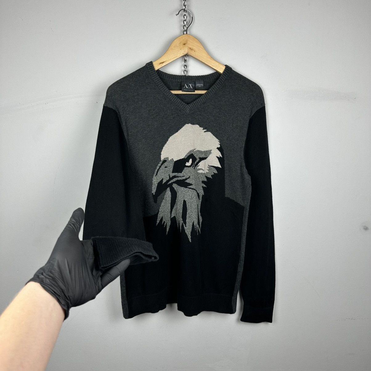 Armani Exchange Vintage Armani Exchange Eagle Knitted Sweater Size US M / EU 48-50 / 2 - 7 Thumbnail