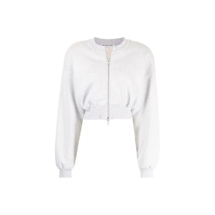 Alexander Wang Alexander Wang Gray Cropped Zip Jacket 0079 Size M / US 6-8 / IT 42-44 - 1 Thumbnail