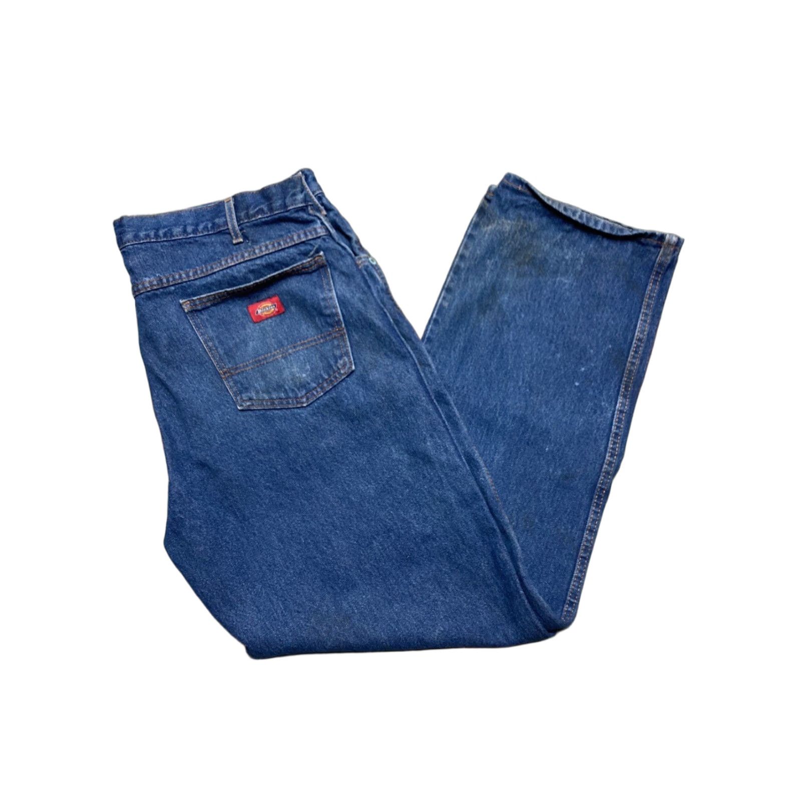 Dickies VINTAGE Dickies Jeans Relaxed Straight Workwear 38x32 Men Blue 90s/2000s Skater Baggy Pants Size US 38 / EU 54 - 1 Thumbnail