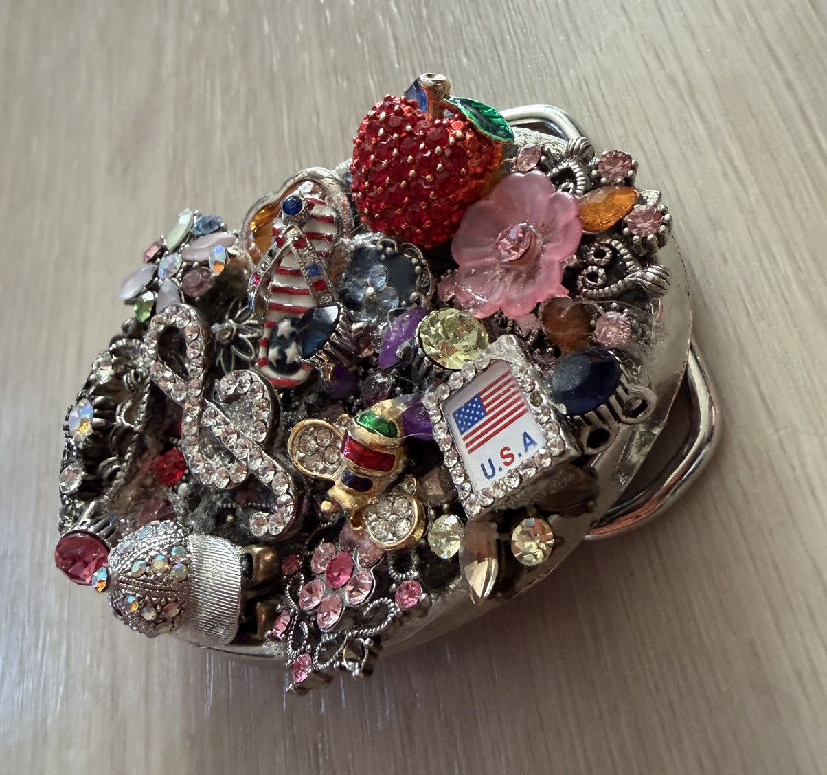 Vintage Vintage Upcycled Junk-Art Belt Buckle Made In USA Size ONE SIZE - 2 Thumbnail