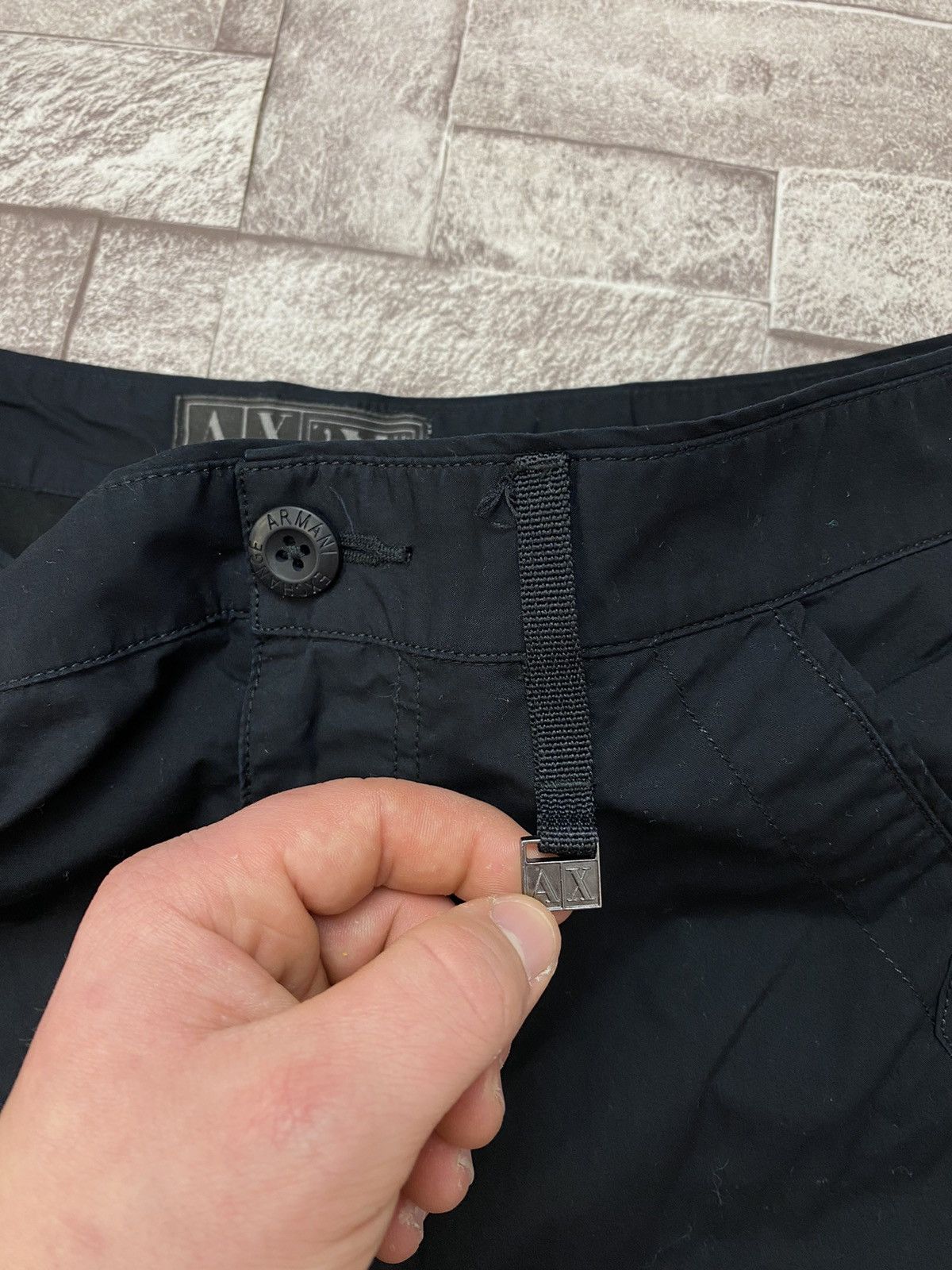 Armani Exchange × Band Tees Armani Cargo Shorts pants Silver Logo 31 by Kanye West Size US 31 - 5 Thumbnail
