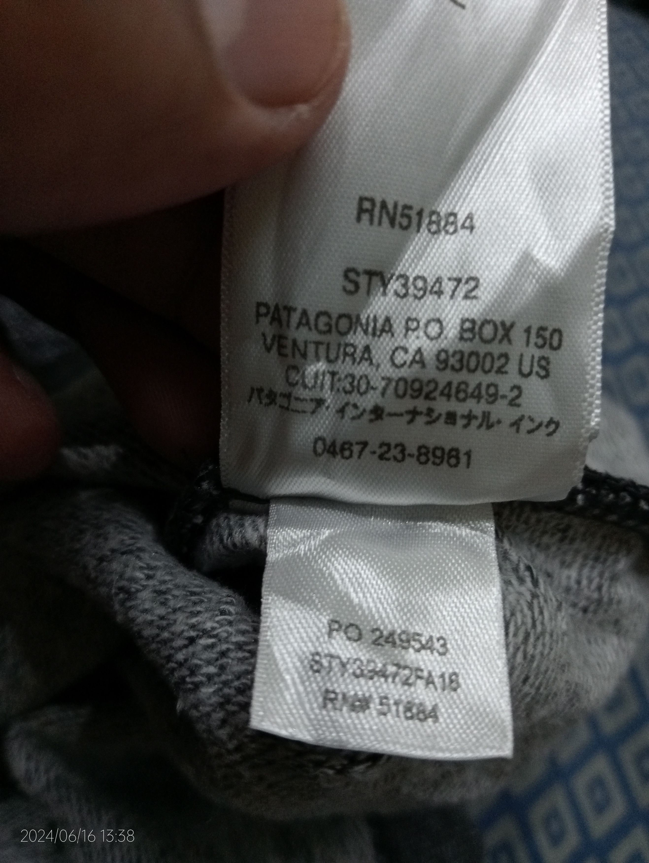 Patagonia Patagonia Santa Clara Ventura Calif USA Long Sleeve Tshirt Size US S / EU 44-46 / 1 - 8 Thumbnail