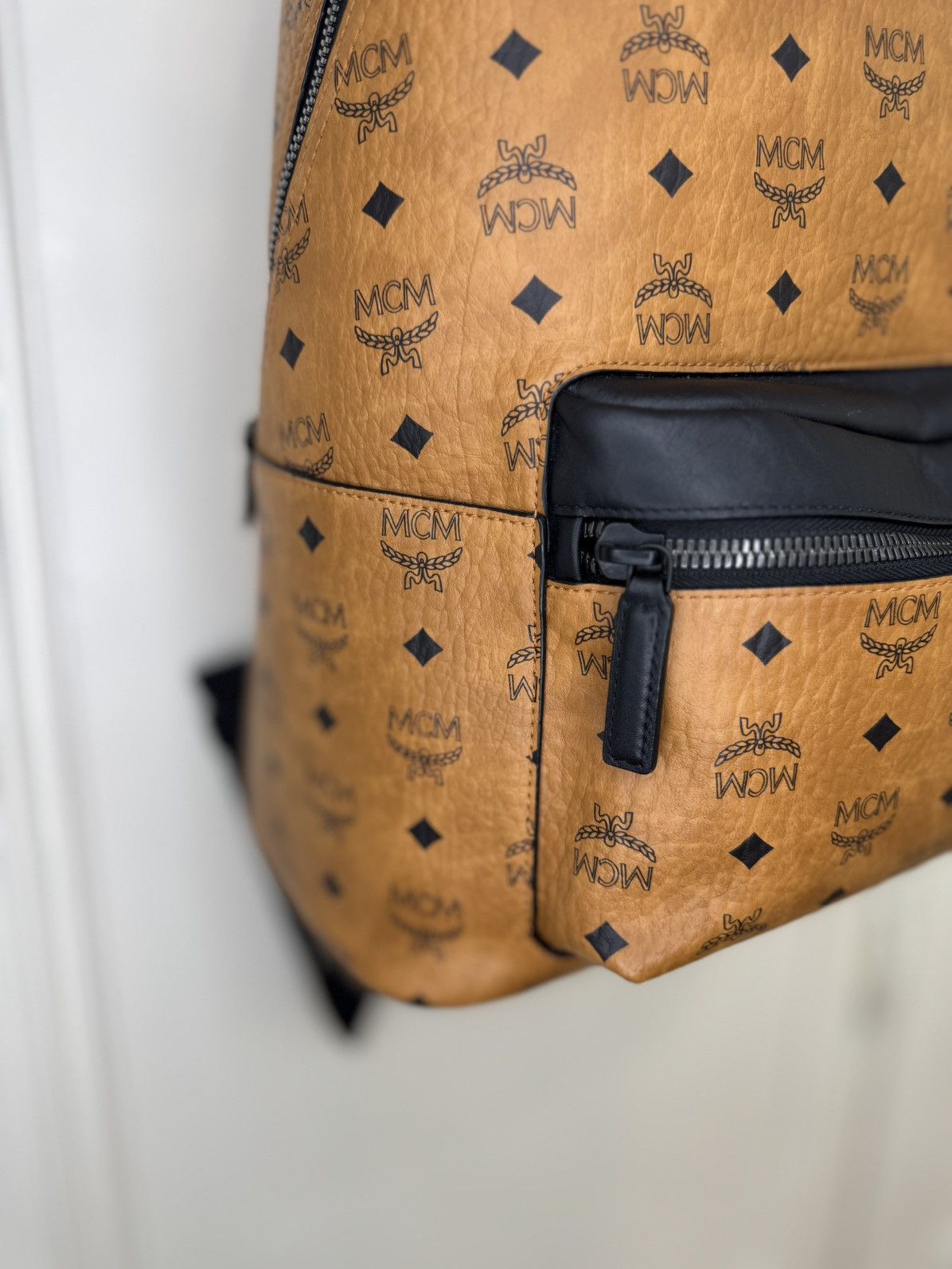 MCM MCM Backpack Cognac/Black Size 38 - 8 Thumbnail
