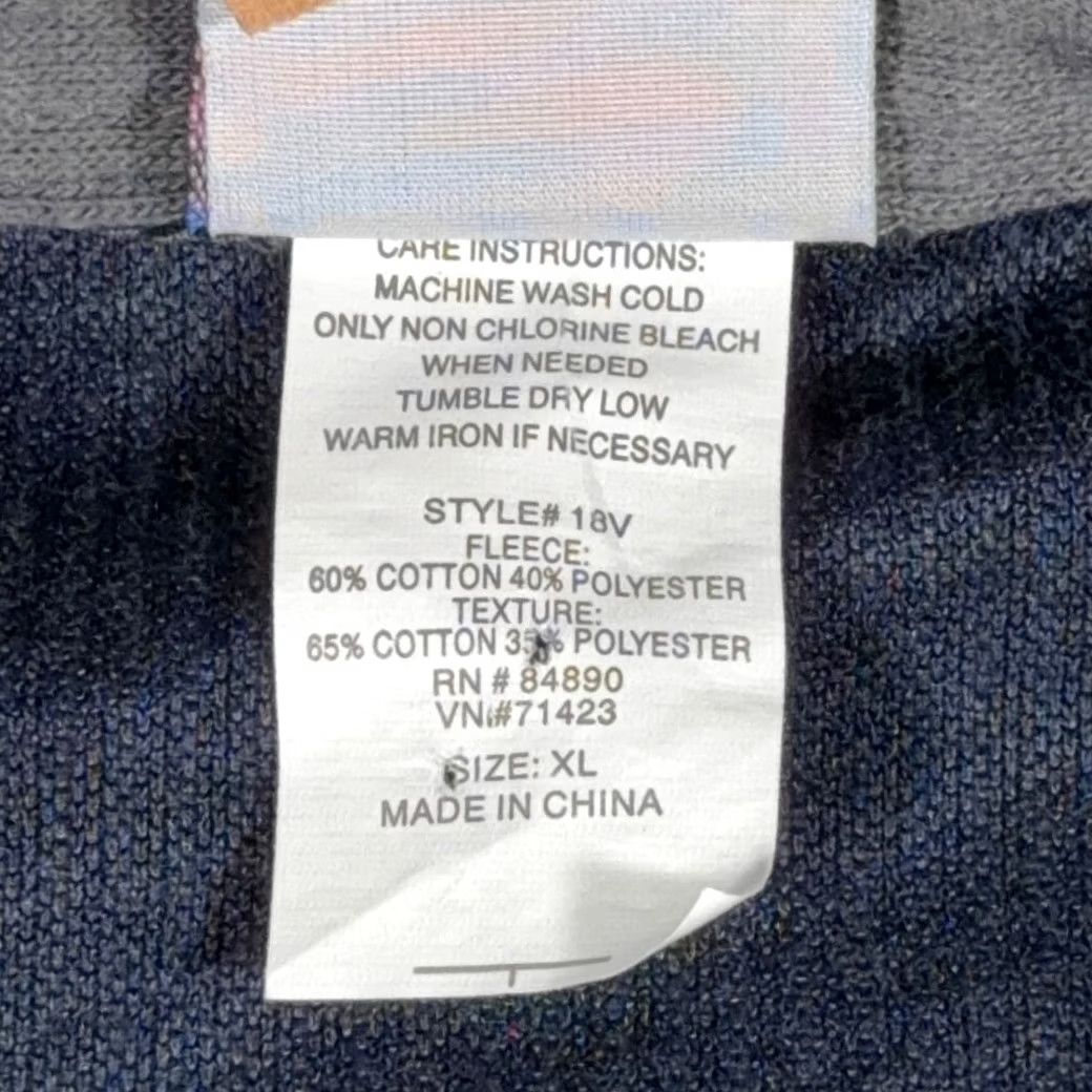 Haband Haband Sweater Adult XL Blue Colorblock Textured Dad Y2K Mens Pullover Long Sleeve Fleece Cotton Blend Size US XL / EU 56 / 4 - 5 Thumbnail