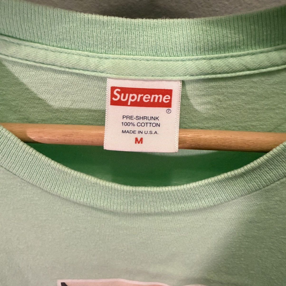 Supreme Supreme Necklace Tee Pale Mint Medium SS18 Size US M / EU 48-50 / 2 - 4 Thumbnail