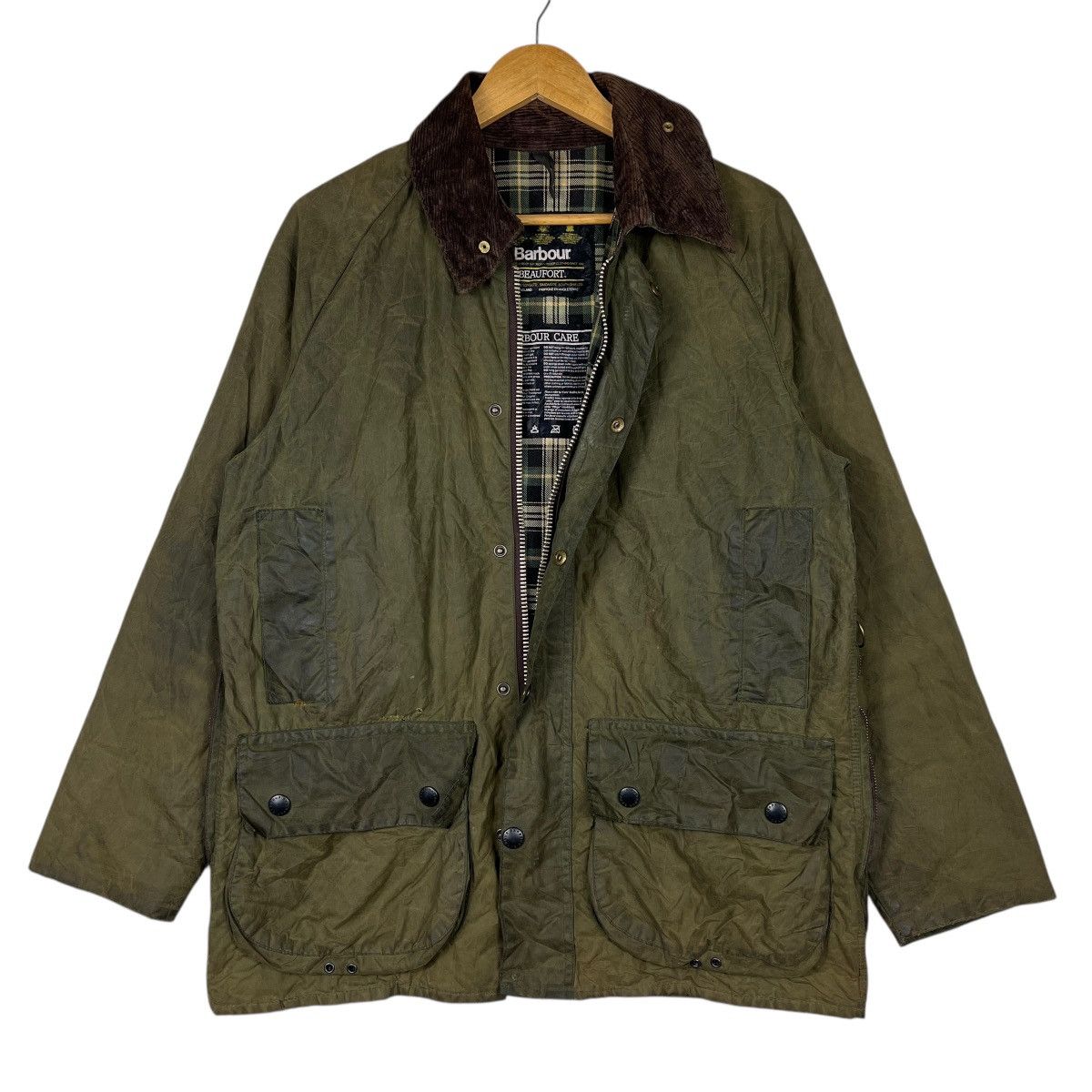 Barbour 🔥 VINTAGE BARBOUR BEAUFORT WAXED JACKET MADE IN ENGLAND Size US M / EU 48-50 / 2 - 1 Thumbnail