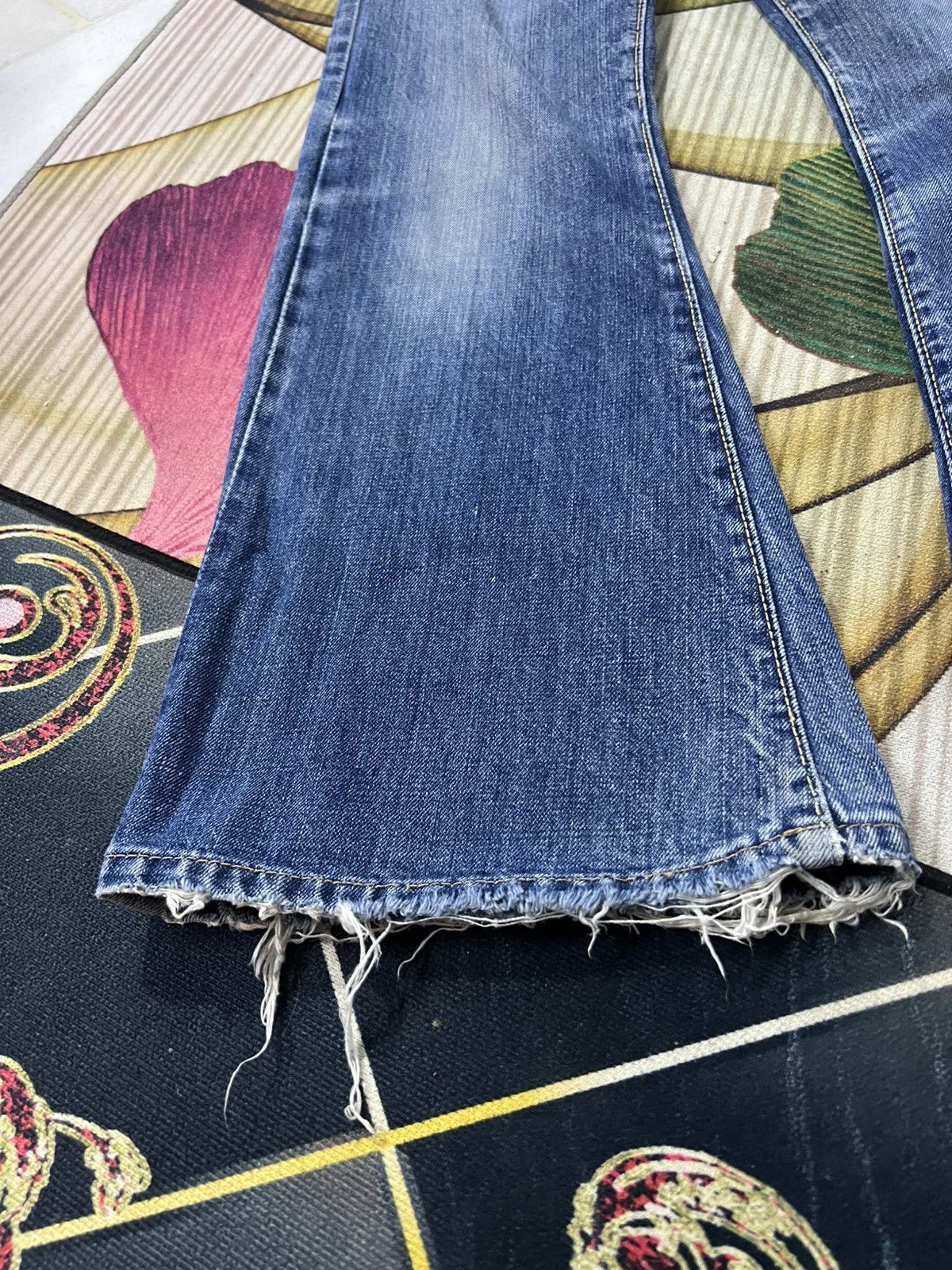 Vintage 70’s Bison Genuine Western Mudwash Bootcut Zip Talon Jean Size US 29 - 6 Thumbnail