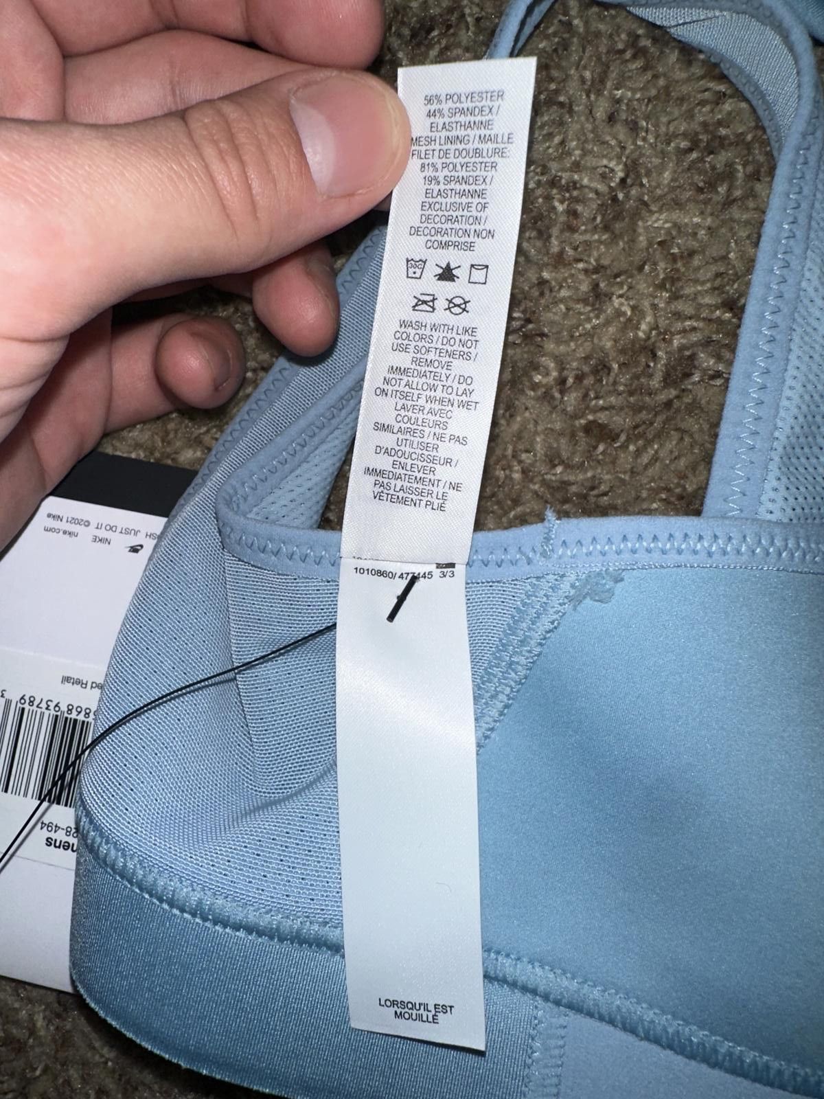 Nike Nike Dri-Fit High-Support Non-Padded Sports Bra Size ONE SIZE - 7 Thumbnail