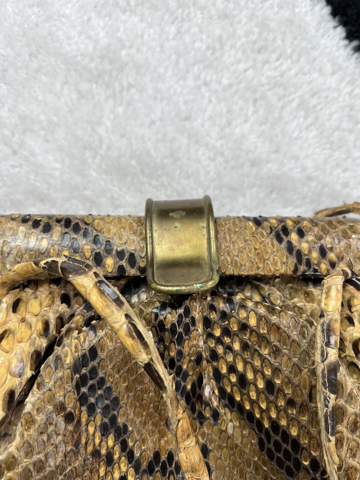 Leather Retro Vintage Antique Leather Snake Italy Shoulder Bag Size ONE SIZE - 5 Thumbnail