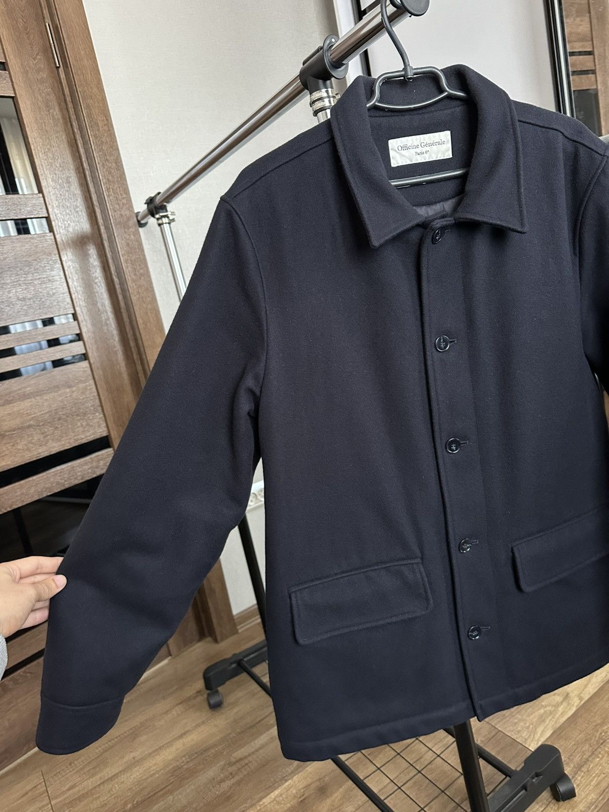 Officine Generale Officine Generale Navy Wool Vasco Jacket Size US L / EU 52-54 / 3 - 6 Thumbnail
