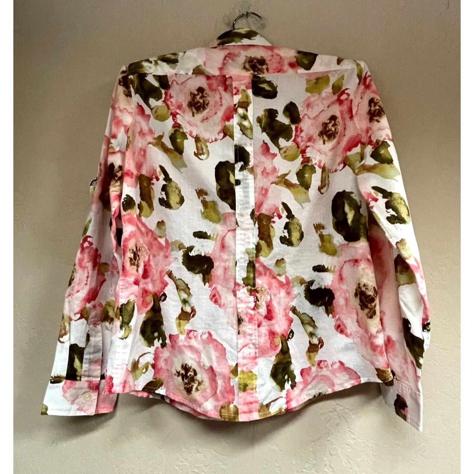 Jones New York Jones New York Signature Shirt Petite Womens Multicolor Floral Long Sleeve PM Size M / US 6-8 / IT 42-44 - 2 Thumbnail