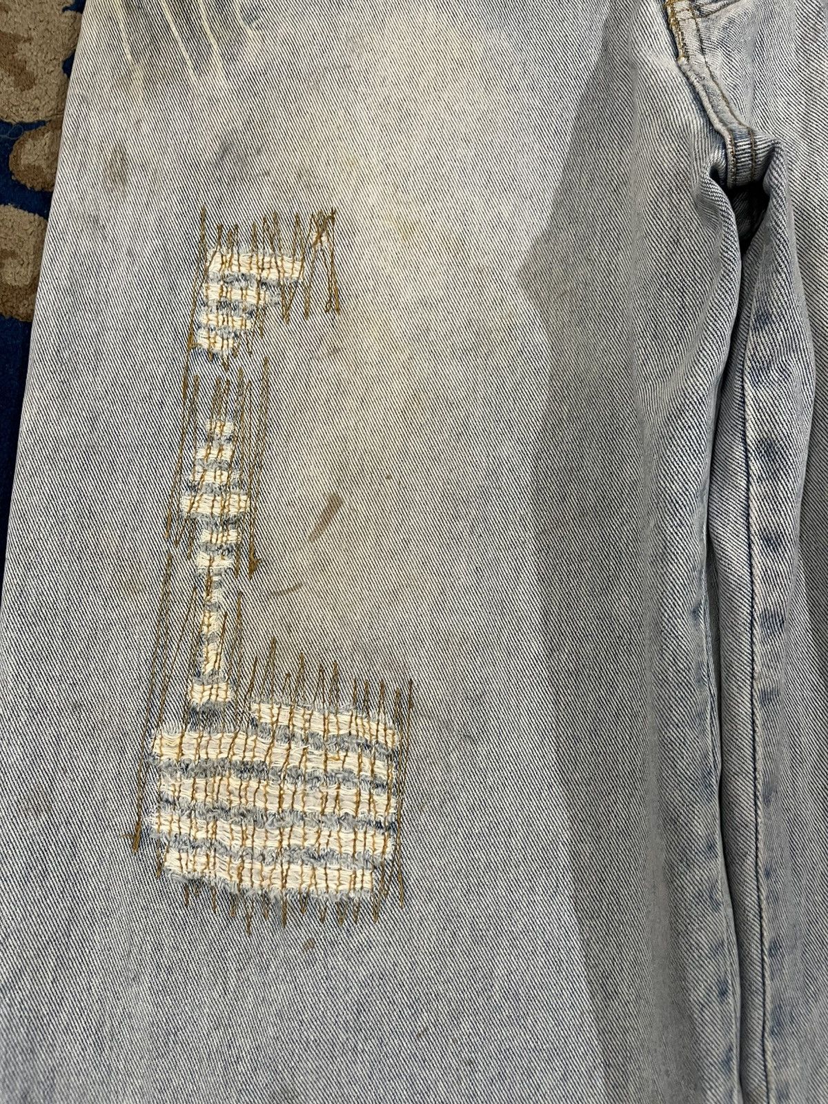 Massive Vintage MassiveBob Freaky Baggy Distressed Denim Size US 34 / EU 50 - 9 Thumbnail