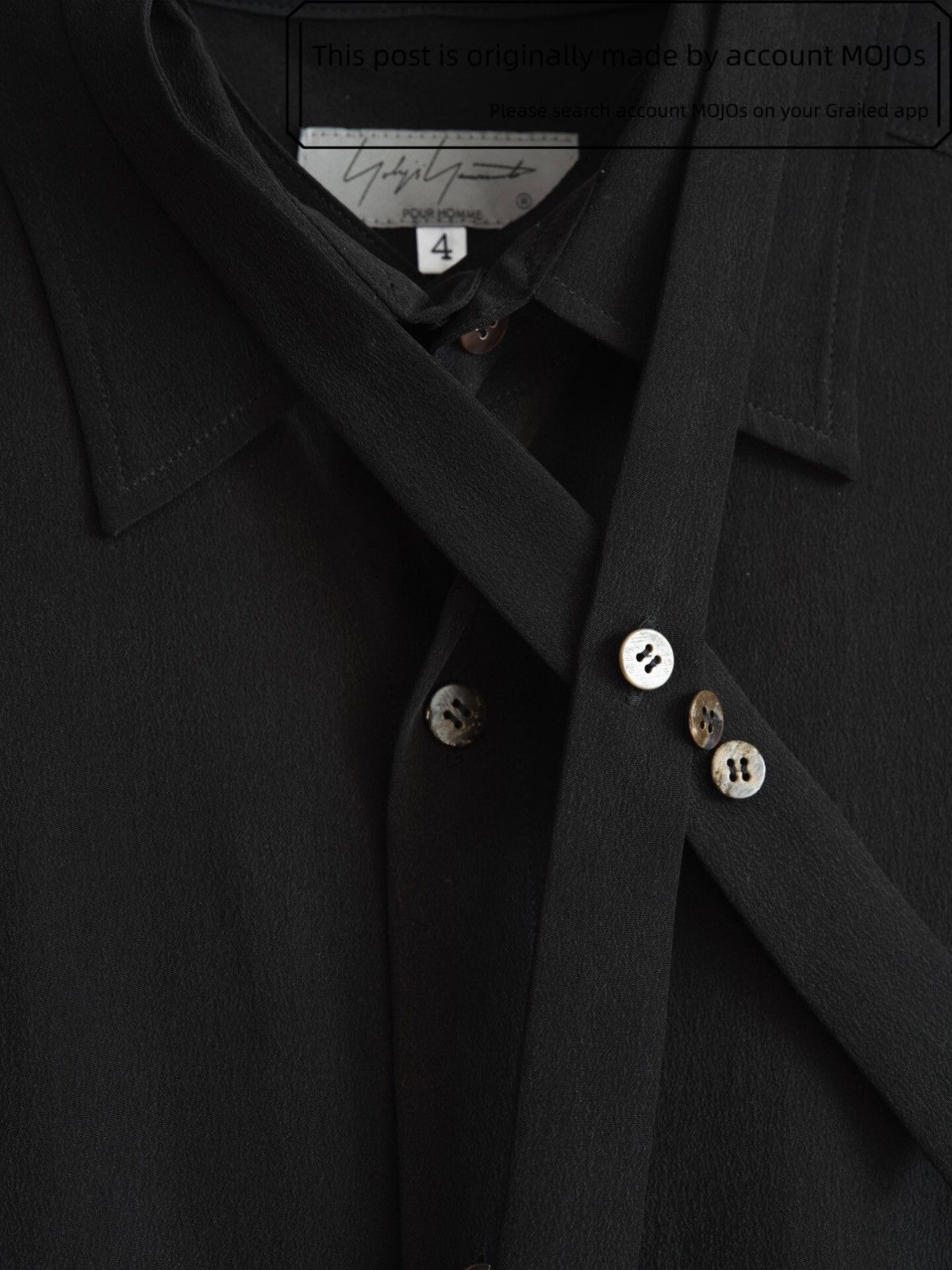 Sz 4 Yohji Yamamoto 24AW Double Stripe Collar Shirt mojos81