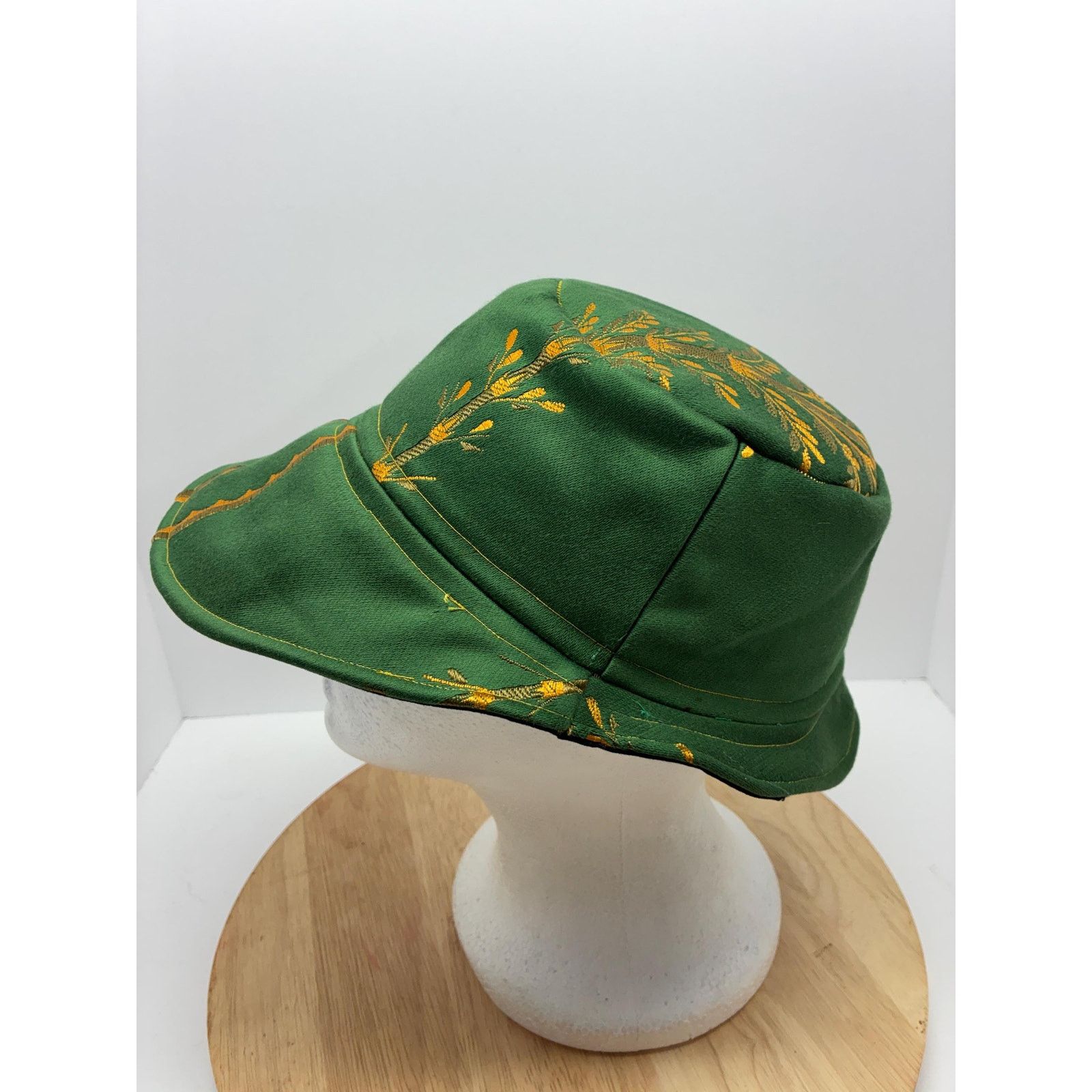 Other Forest Green Upcycled Bucket Hat – Handmade Size ONE SIZE - 3 Thumbnail